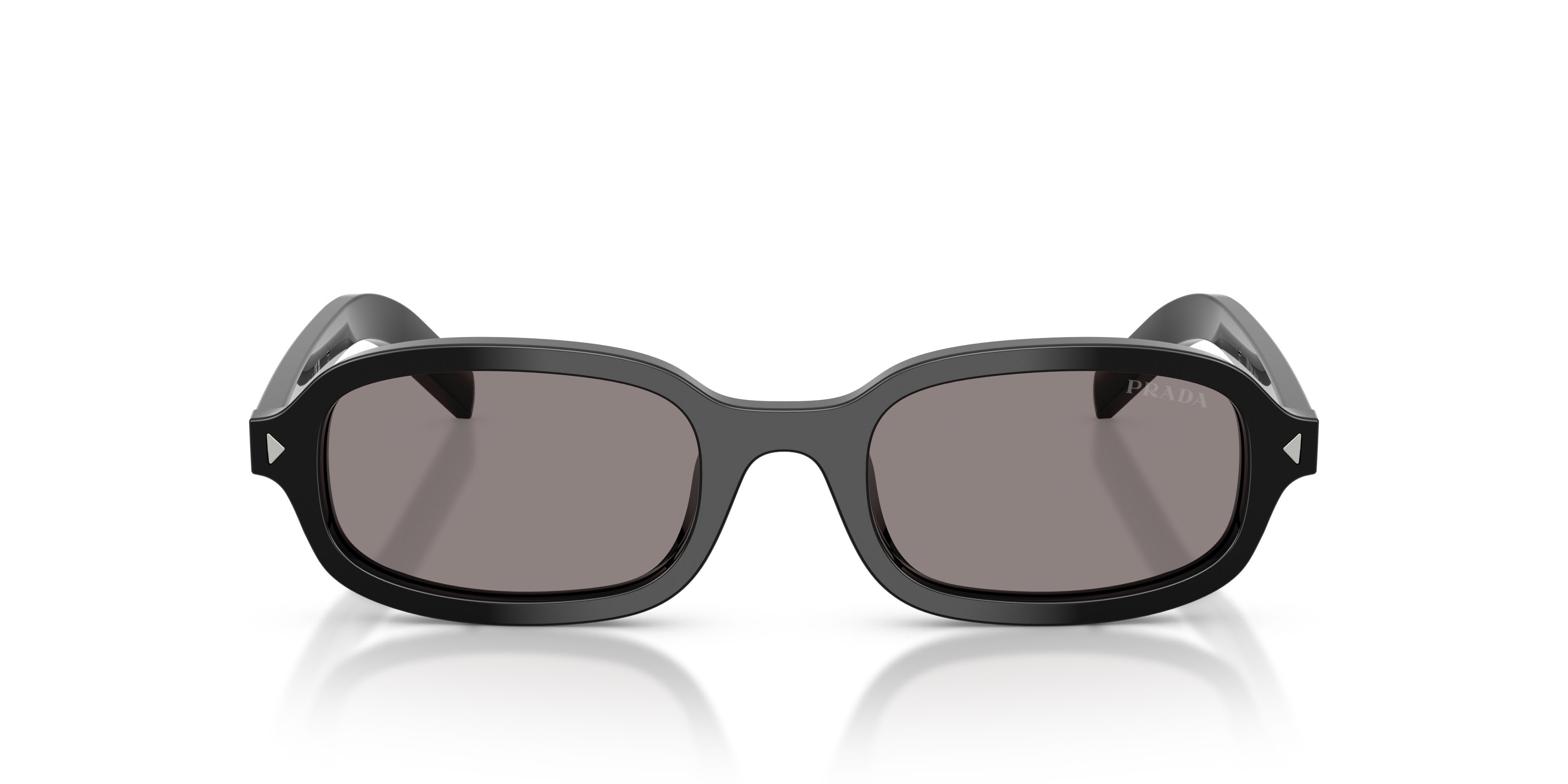 Occhiali da sole Prada PR D06S (16K03D) colore nero forma ovale lenti grigio