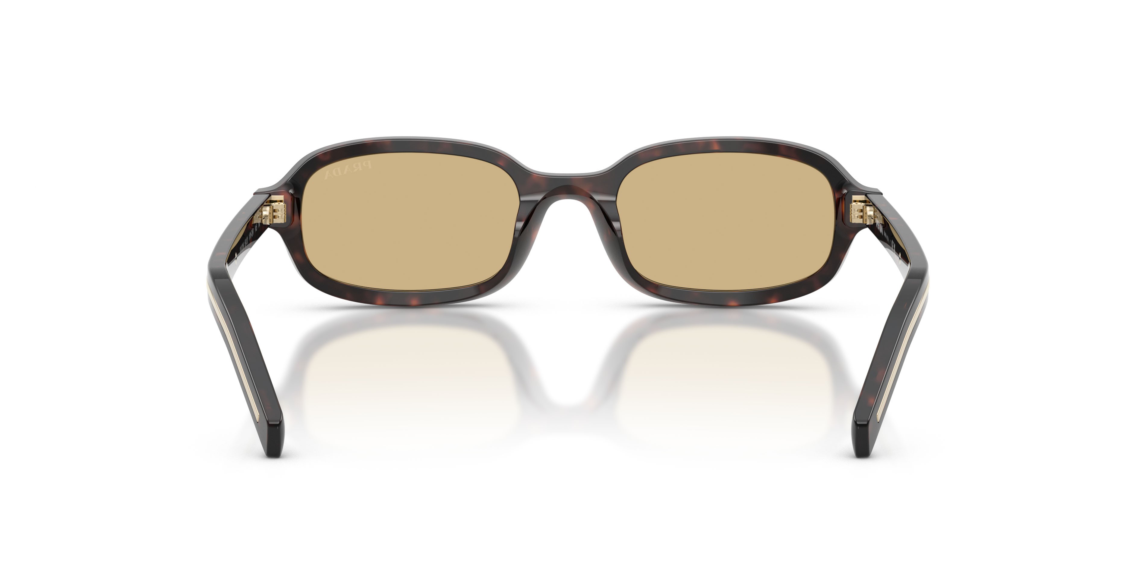 Sunglasses Prada PR D06S (17N70R) color root tartarugato shape oval lenses marrone chiaro