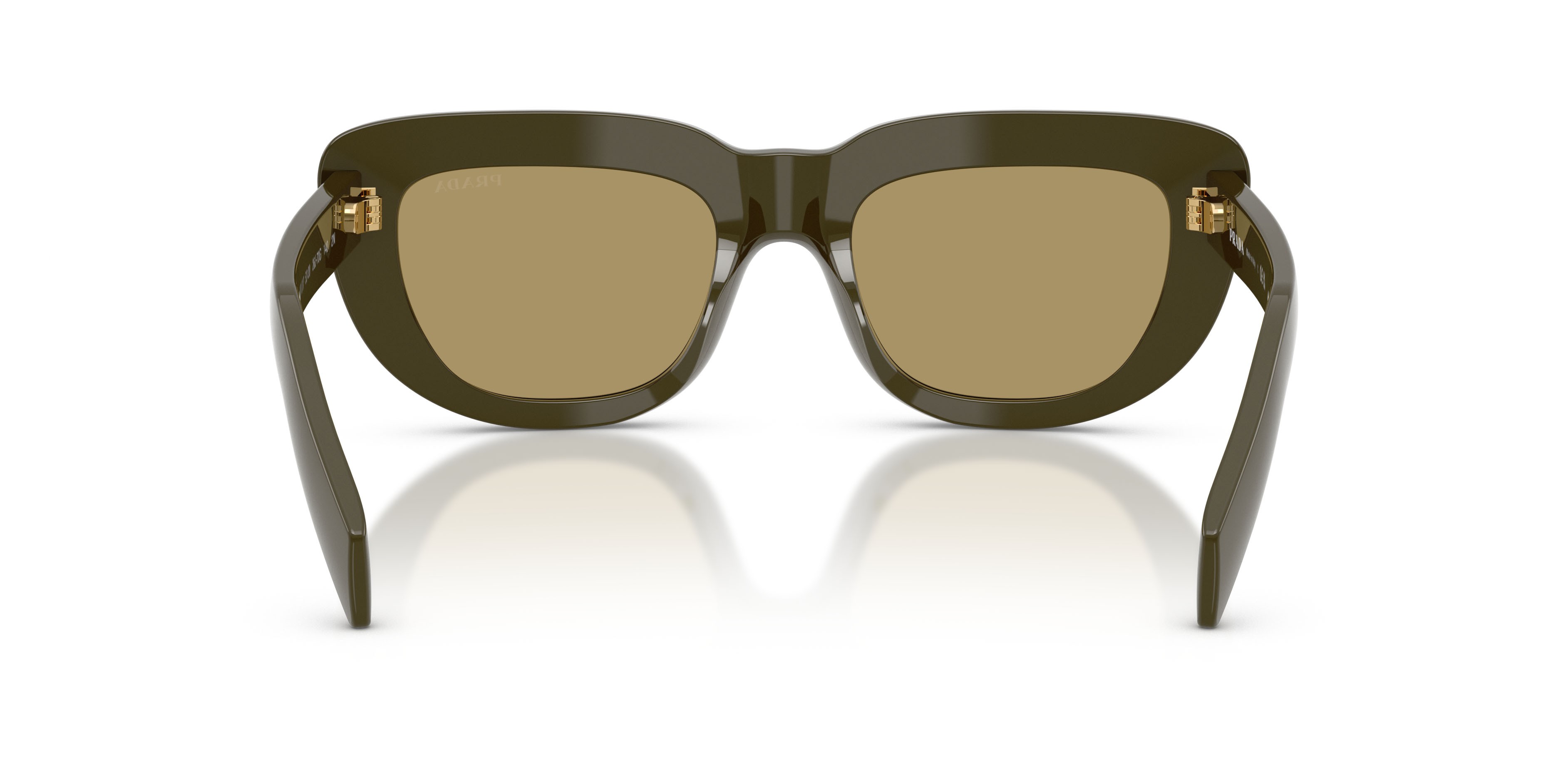 Sunglasses Prada PR D07S (26J70G) color laurel shape rectangle lenses verde oliva