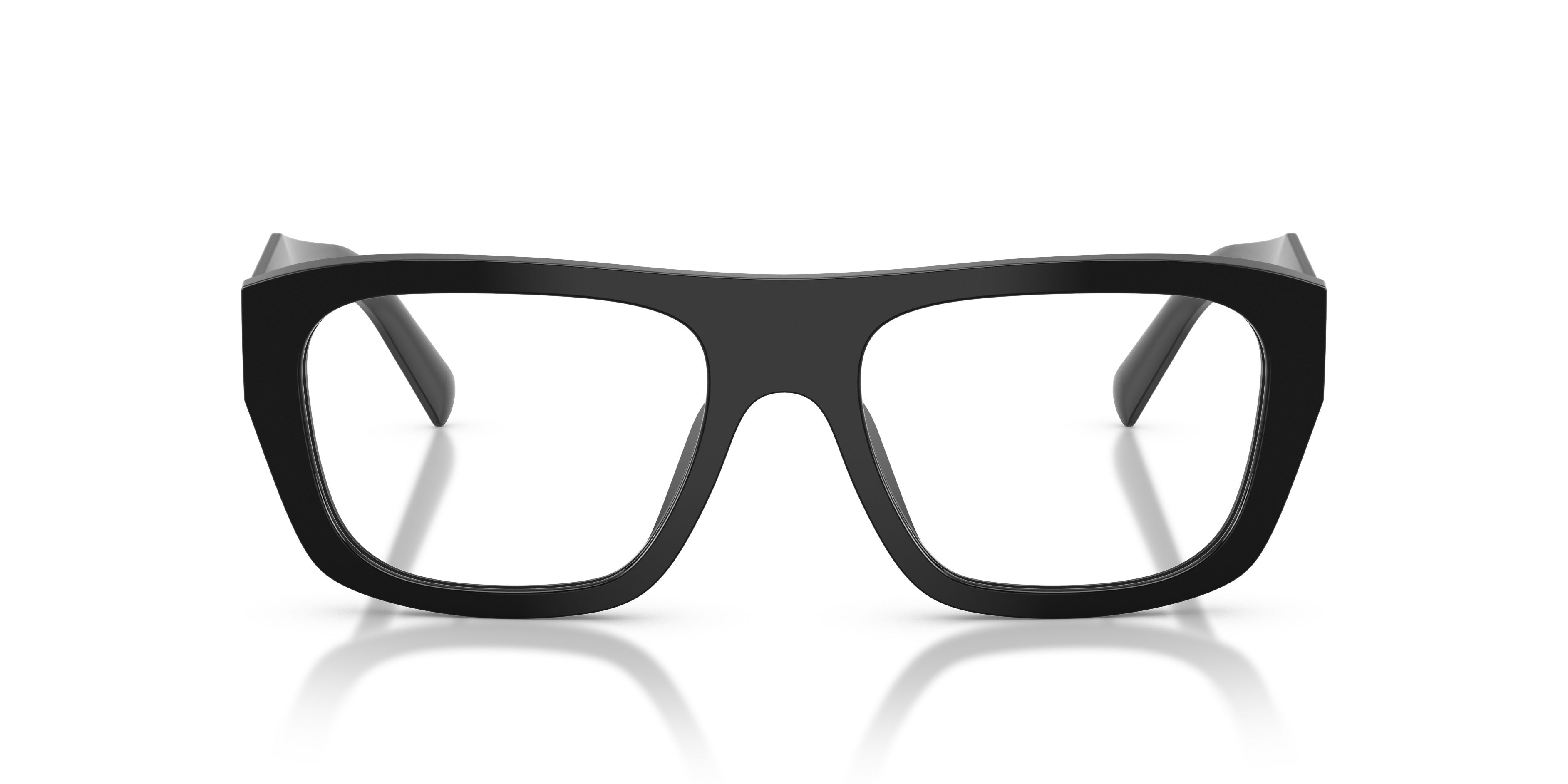 Eyeglasses Prada PR D07VU (16K1O1) color nero shape rectangle lenses lente demo