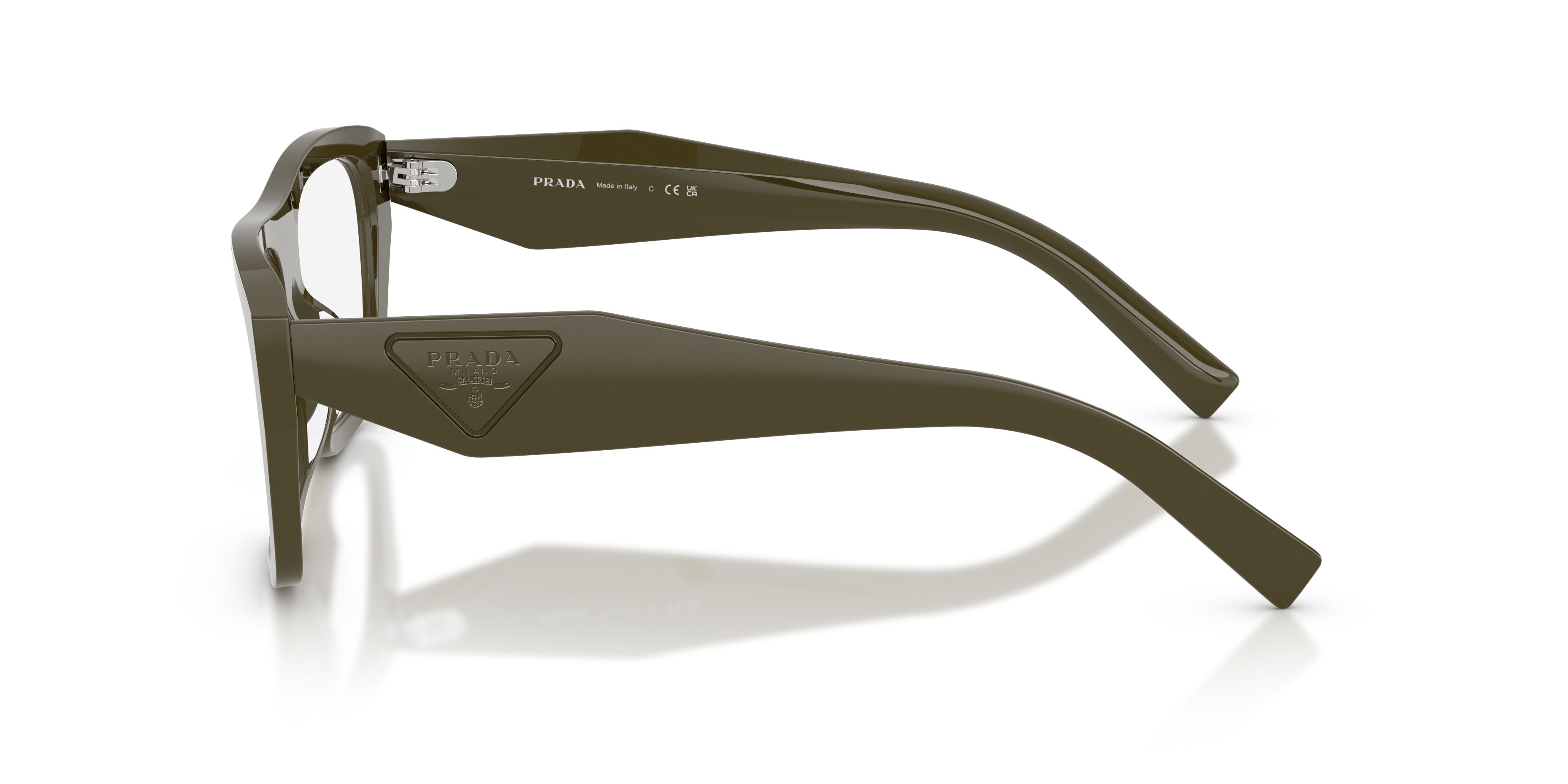 Eyeglasses Prada PR D07VU (26J1O1) color laurel shape rectangle lenses lente demo