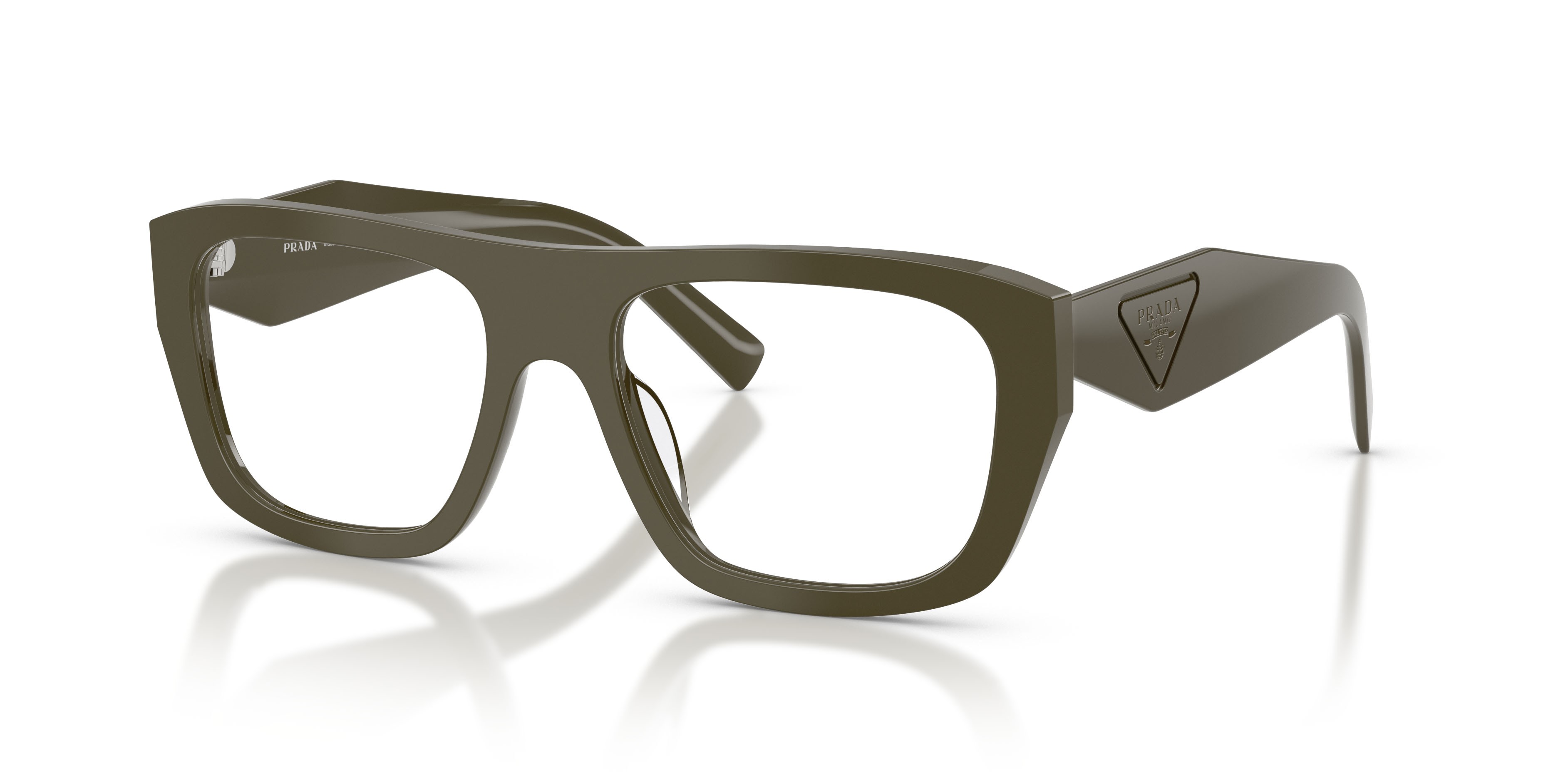 Eyeglasses Prada PR D07VU (26J1O1) color laurel shape rectangle lenses lente demo