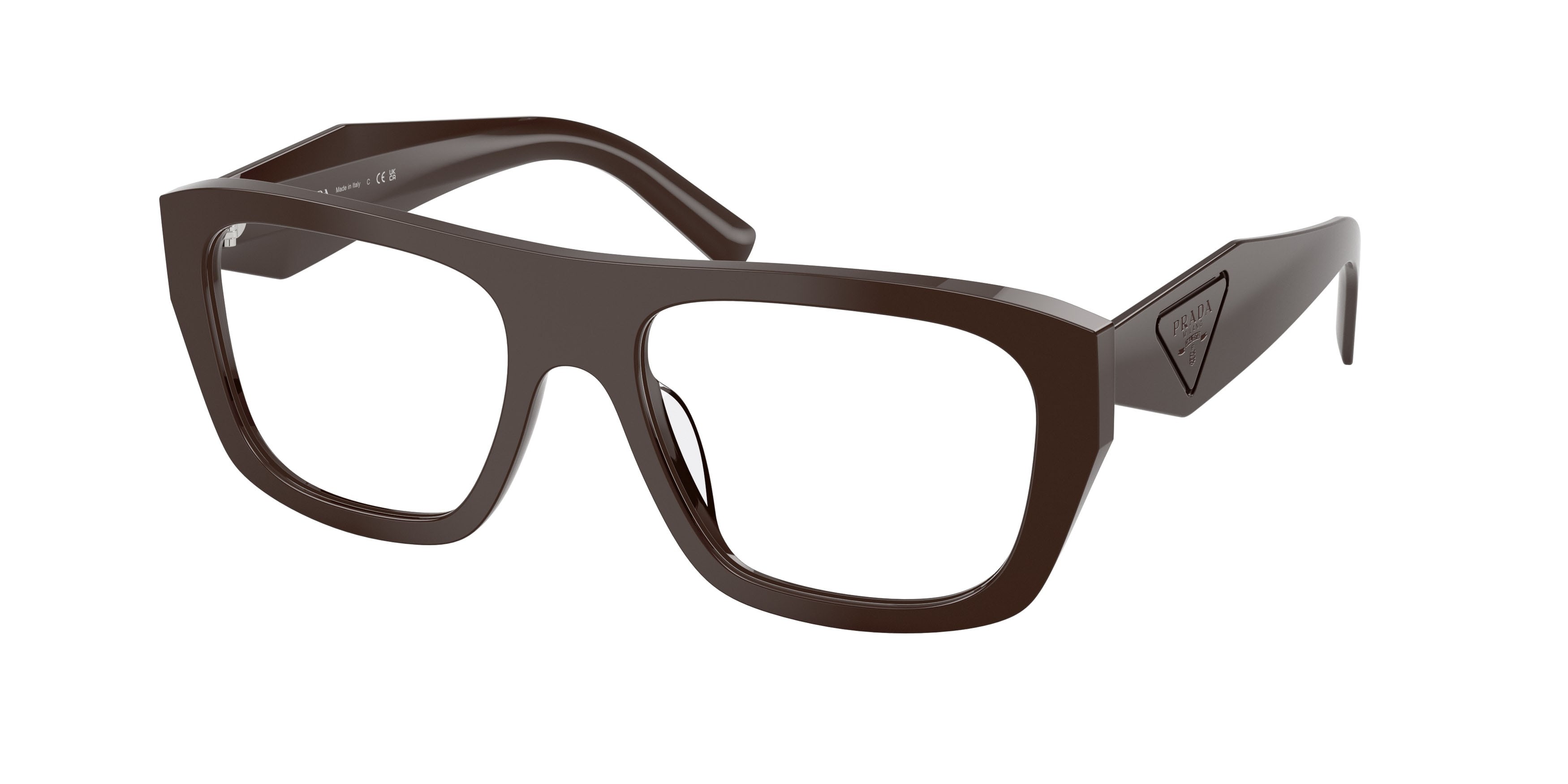 Eyeglasses Prada PR D07VU (27I1O1) color cigar shape rectangle lenses lente demo