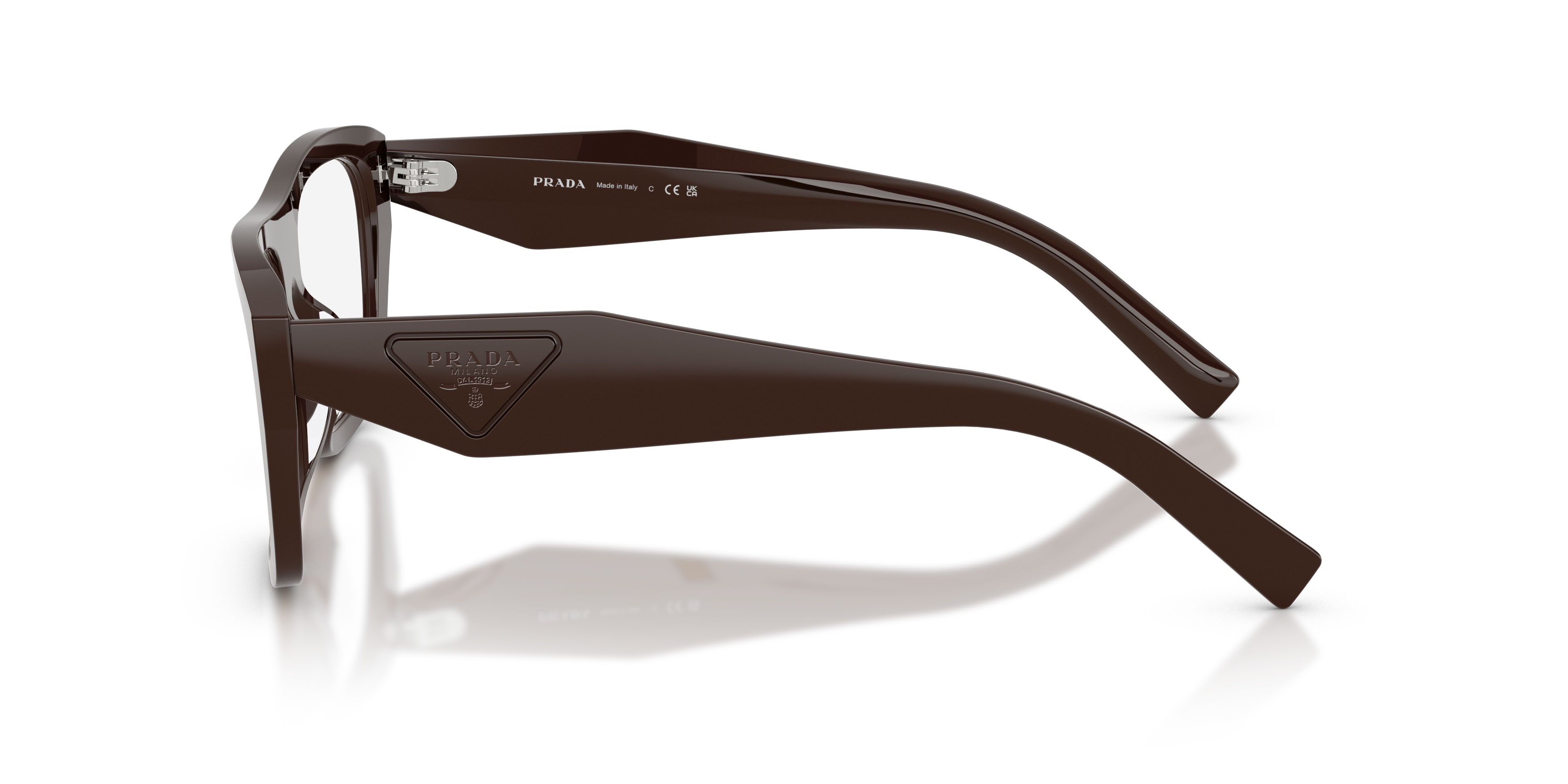 Eyeglasses Prada PR D07VU (27I1O1) color cigar shape rectangle lenses lente demo