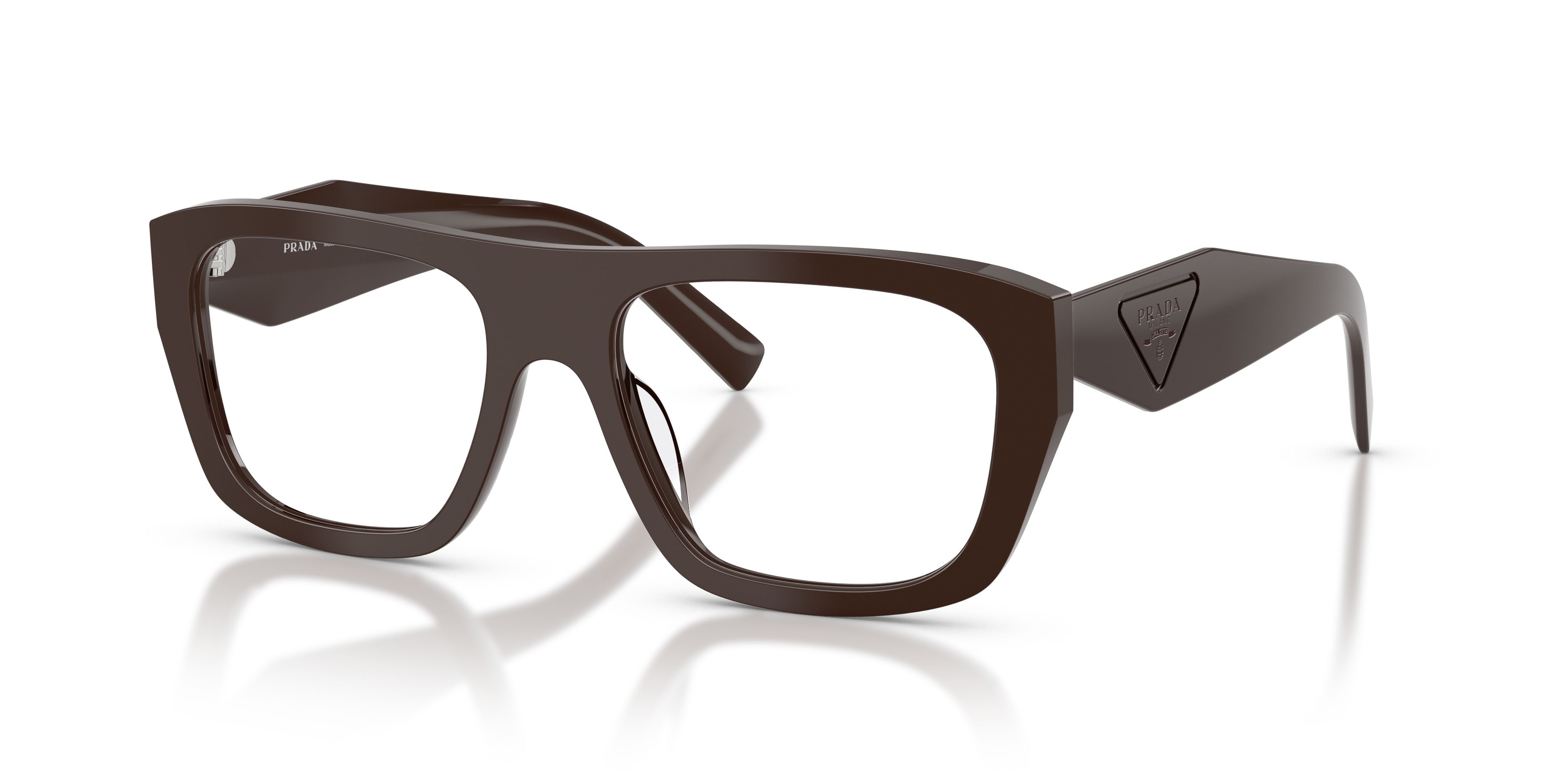 Eyeglasses Prada PR D07VU (27I1O1) color cigar shape rectangle lenses lente demo