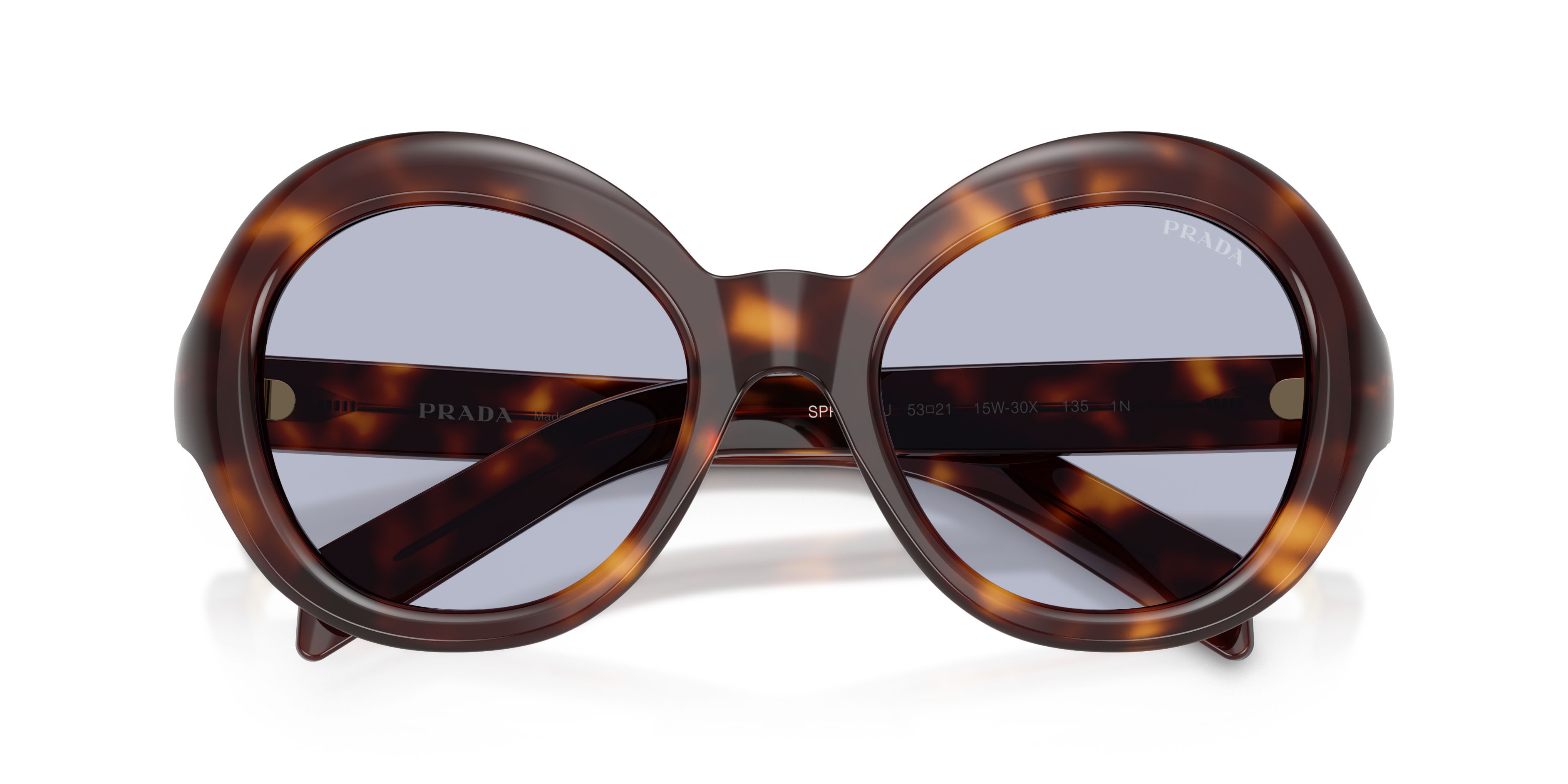Sunglasses Prada PR D08SU (15W30X) color tartarugato classico shape round lenses ultravioletta bio