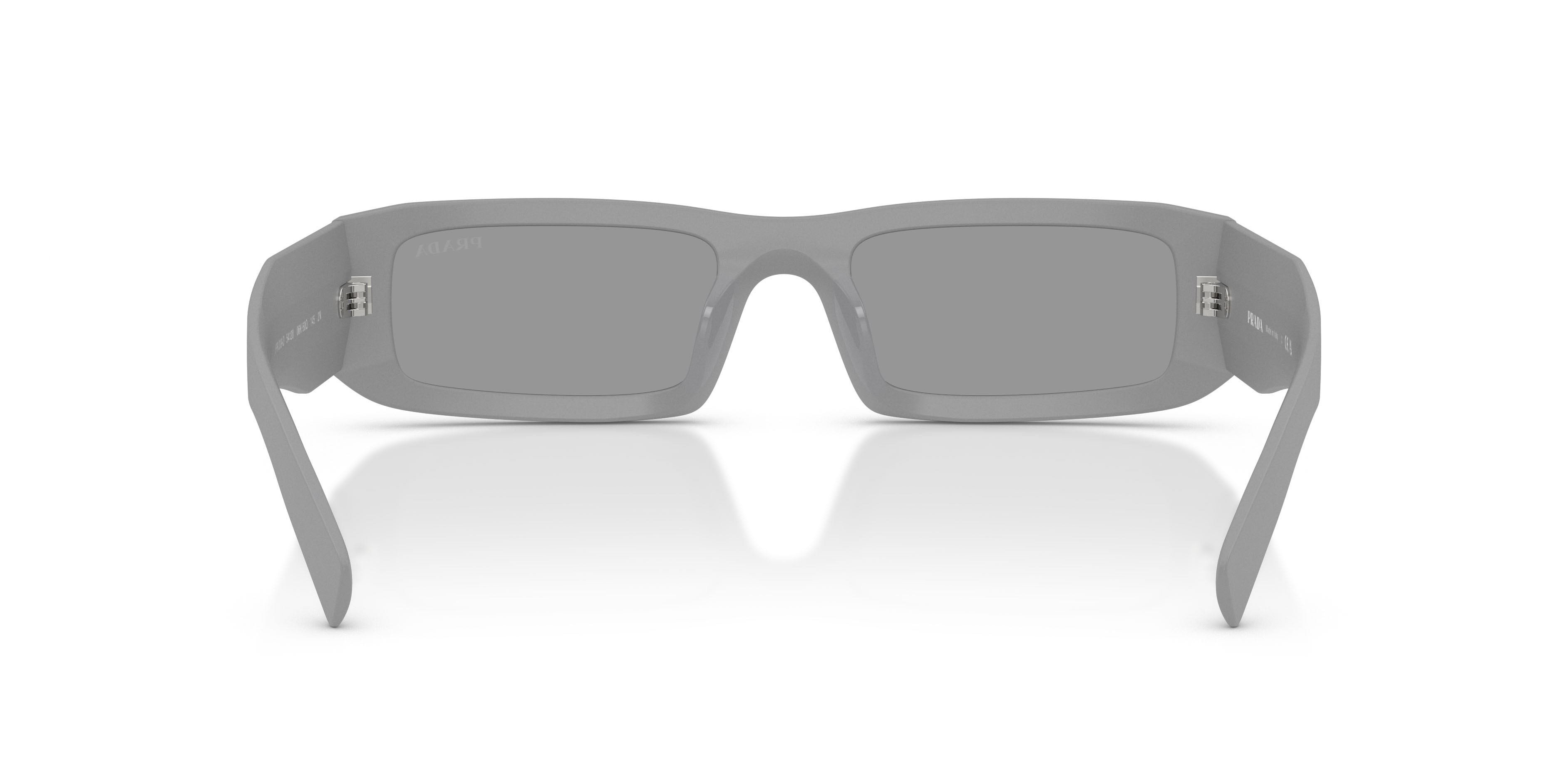 Occhiali da sole Prada PR D09SD (06K50Q) colore cemento opaco forma rettangolare lenti grigio