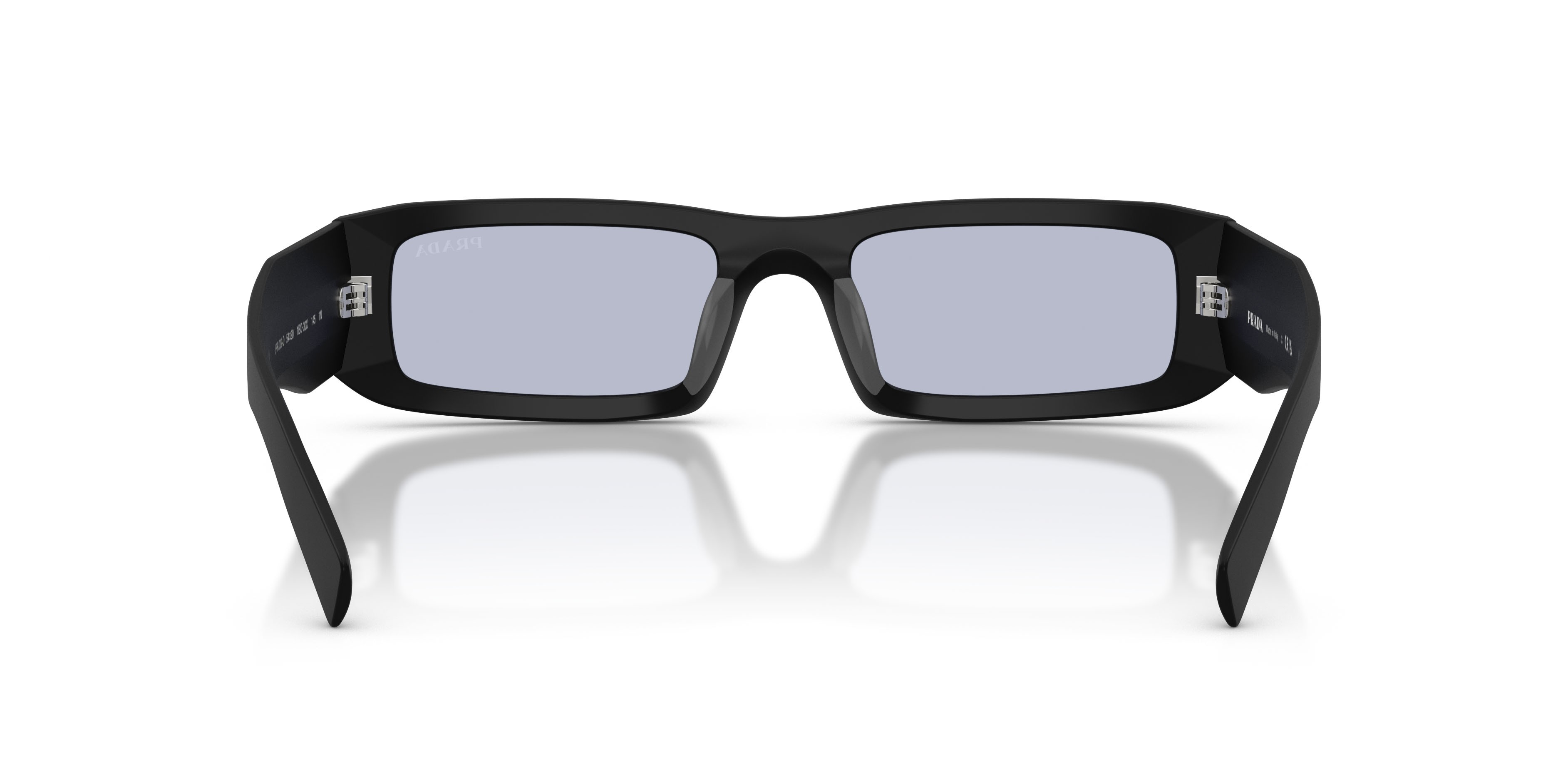 Occhiali da sole Prada PR D09SD (1BO30X) colore nero opaco forma rettangolare lenti ultravioletto