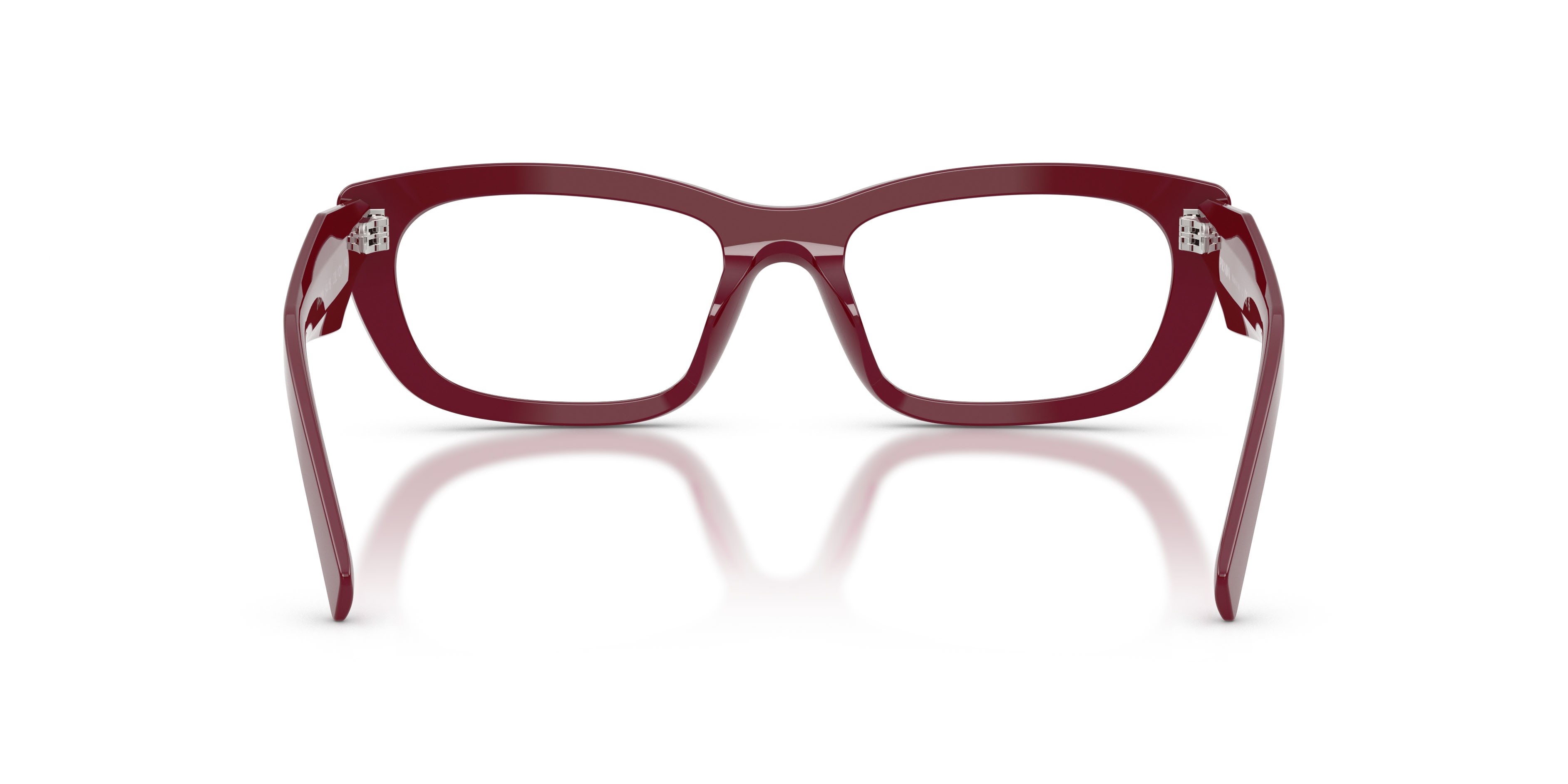 Eyeglasses Prada PR D09V (23L1O1) color brown marsala shape irregular lenses lente demo