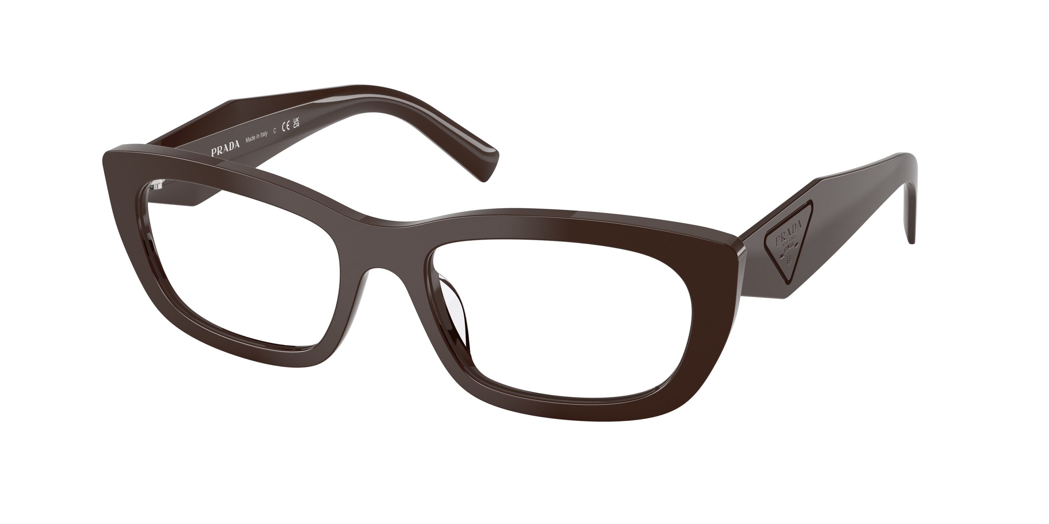 Eyeglasses Prada PR D09V (27I1O1) color cigar shape irregular lenses lente demo
