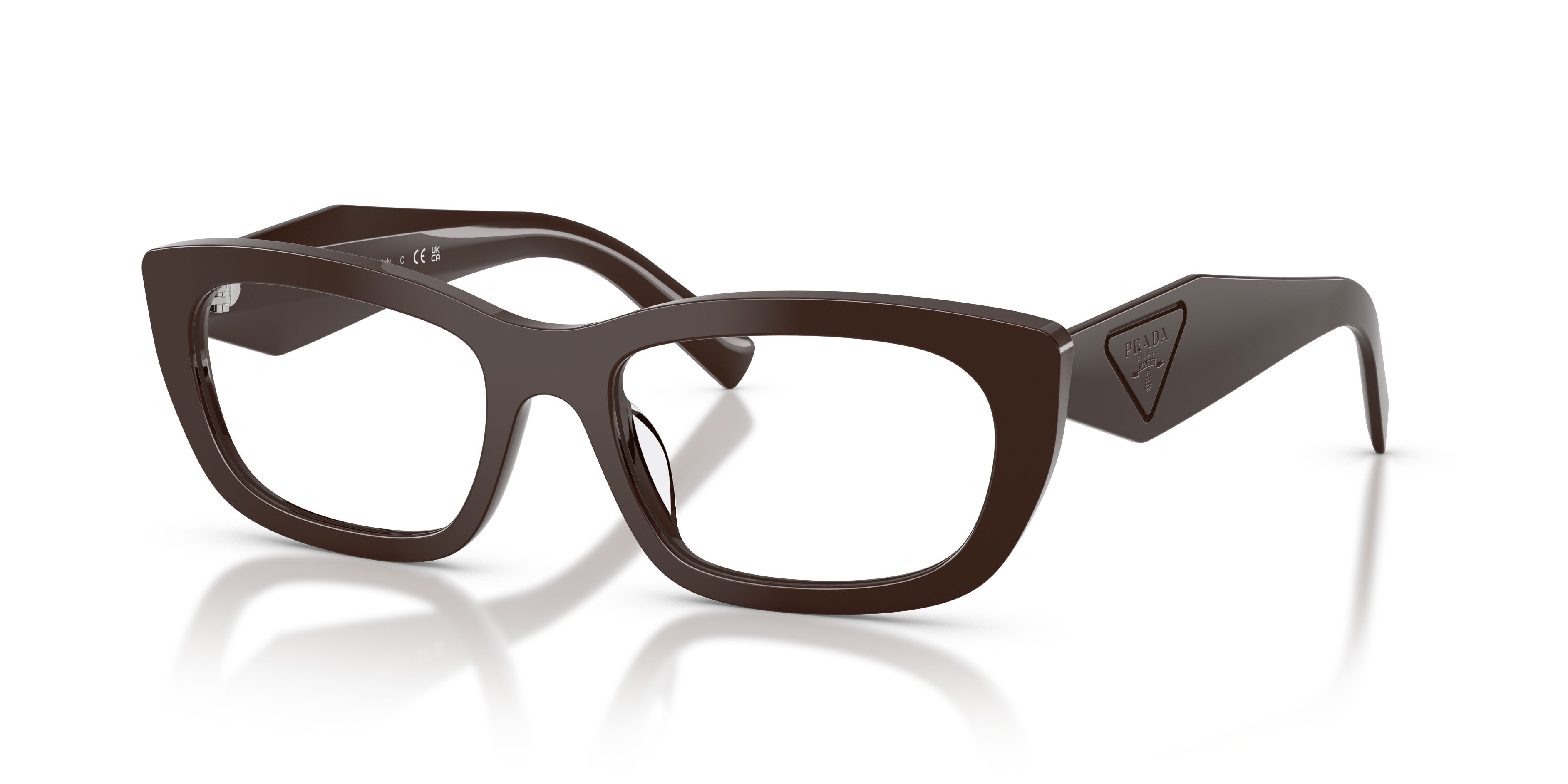 Eyeglasses Prada PR D09V (27I1O1) color cigar shape irregular lenses lente demo