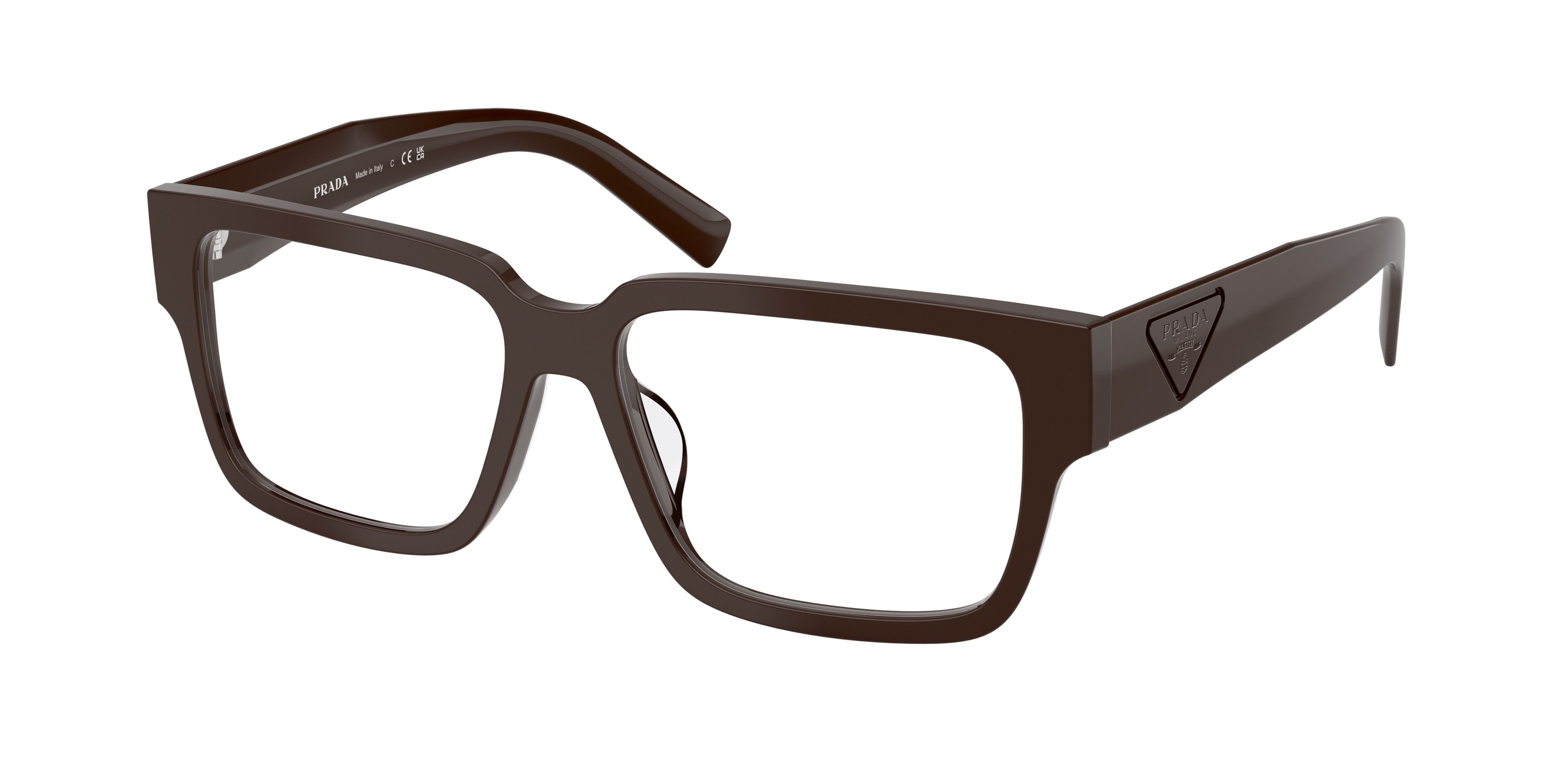 Eyeglasses Prada PR D10VD (27I1O1) color cigar shape rectangle lenses lente demo