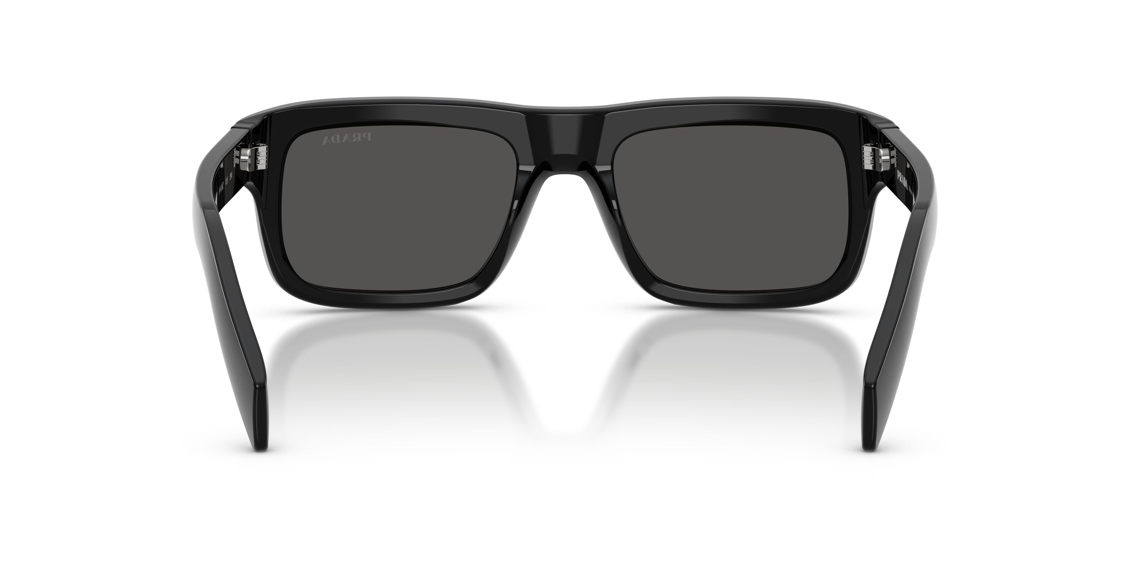 Occhiali da sole Prada PR D11S (16K08Z) colore nero forma rettangolare lenti grigio scuro