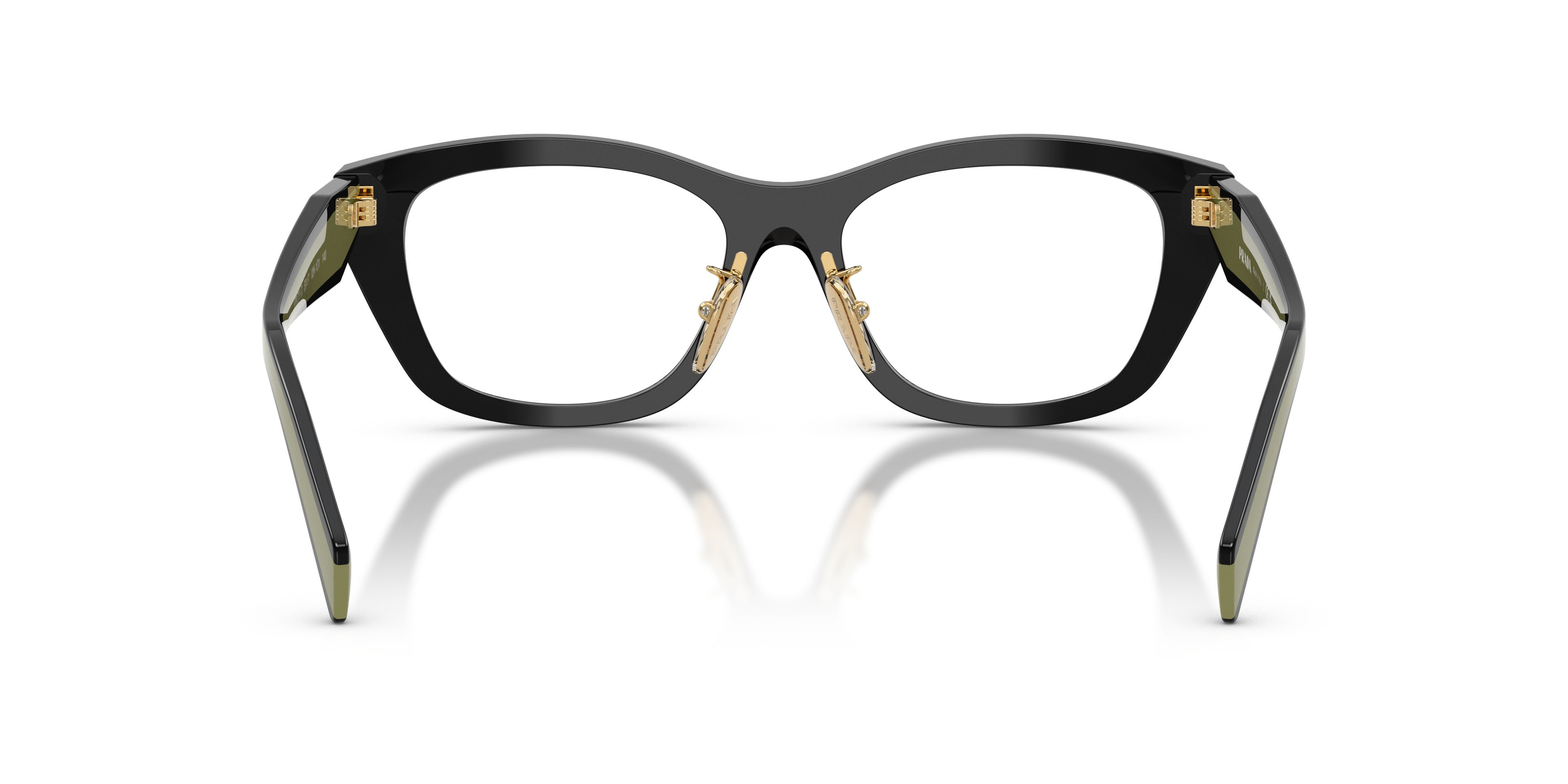 Eyeglasses Prada PR D11VD (03K1O1) color nero shape irregular lenses lente demo
