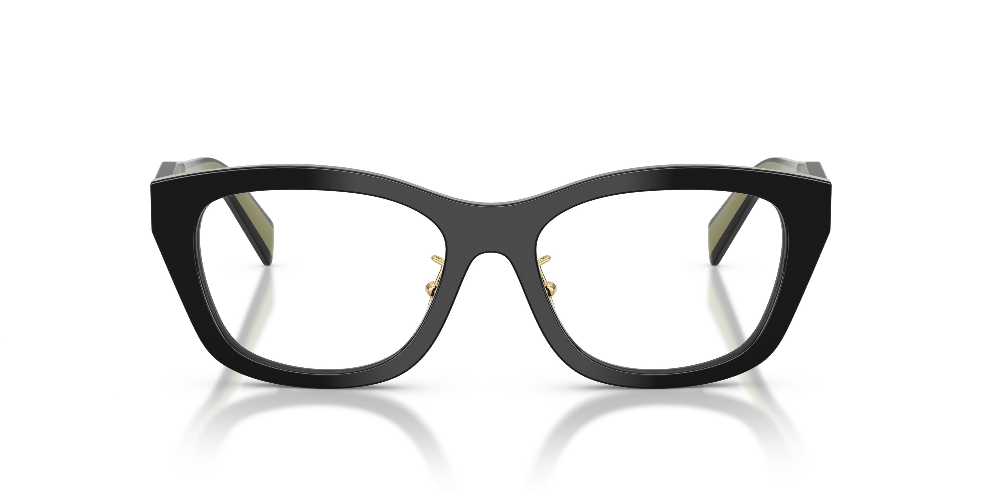 Eyeglasses Prada PR D11VD (03K1O1) color nero shape irregular lenses lente demo