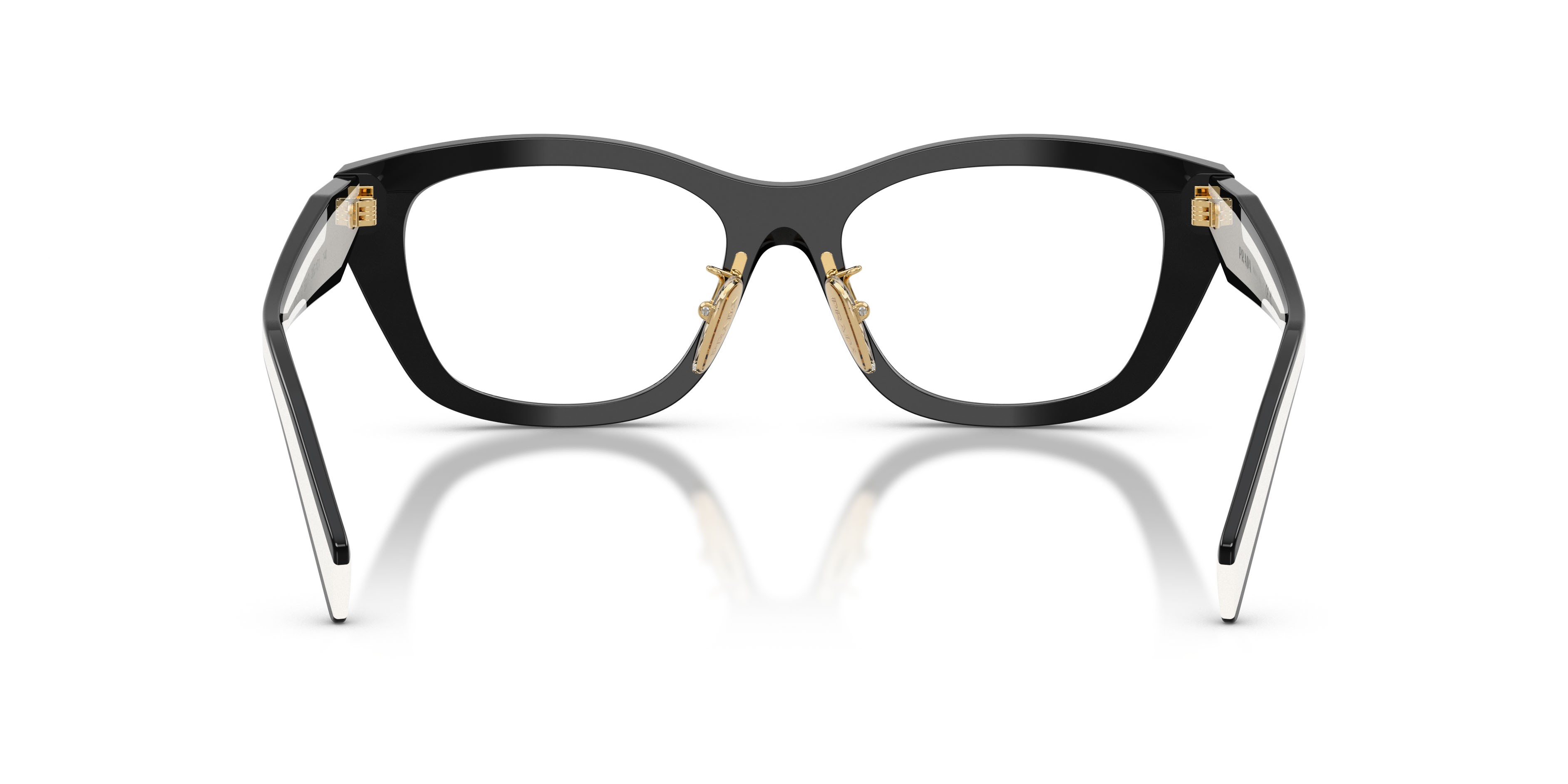 Eyeglasses Prada PR D11VD (20G1O1) color nero shape irregular lenses lente demo