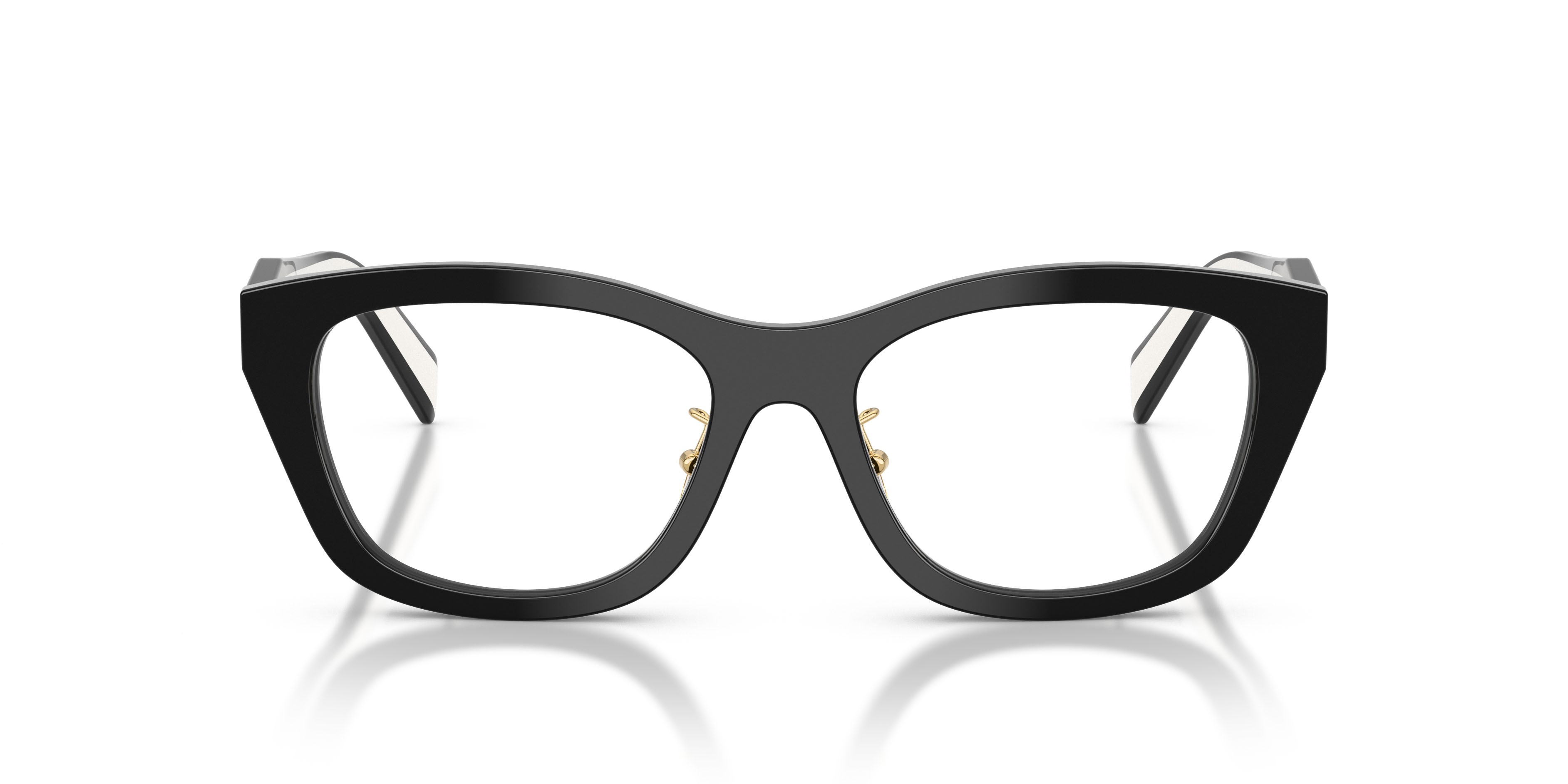 Eyeglasses Prada PR D11VD (20G1O1) color nero shape irregular lenses lente demo