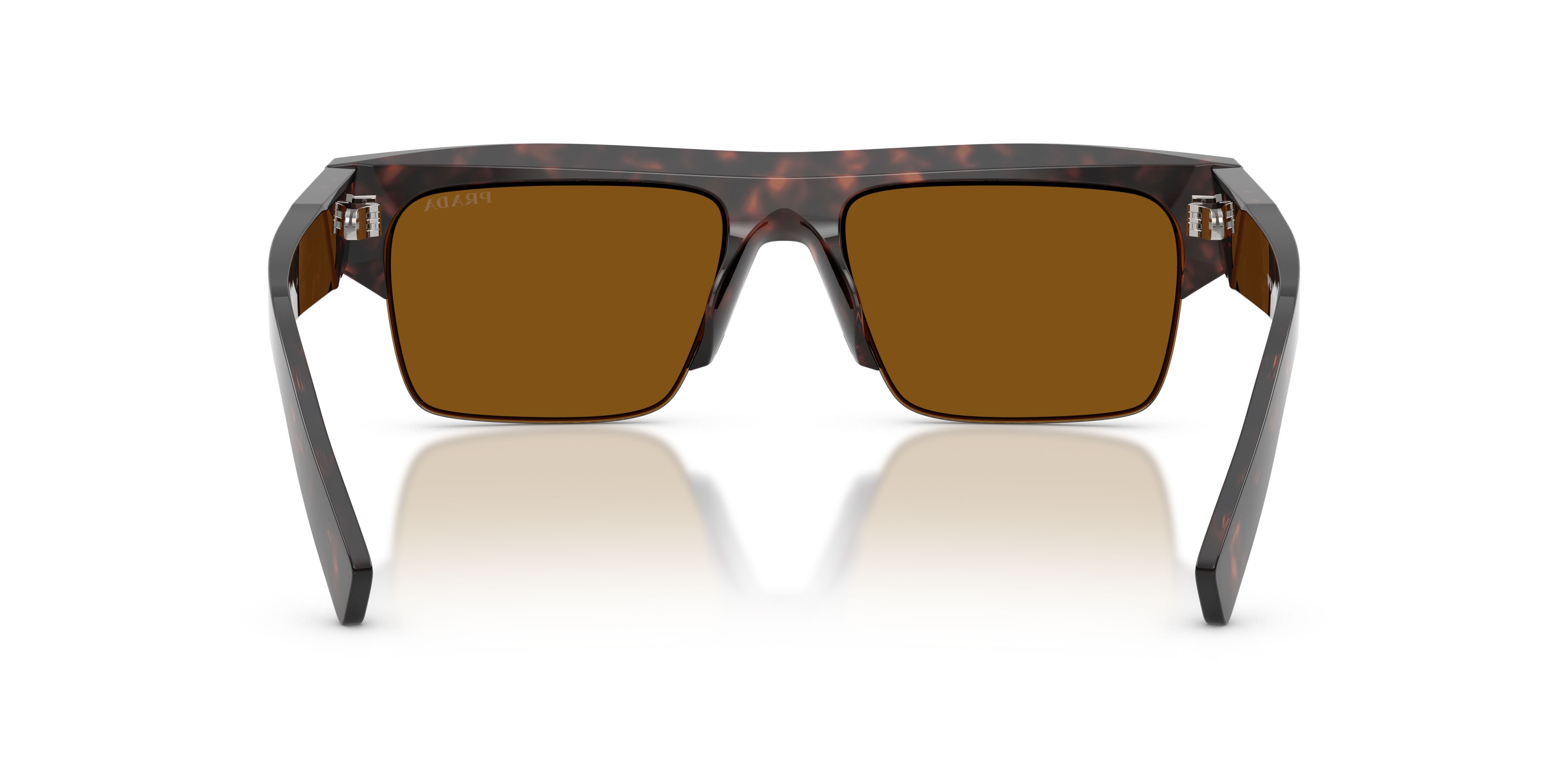 Occhiali da sole Prada PR D12SU (17N20V) colore root tartarugato forma rettangolare lenti bronzo scuro