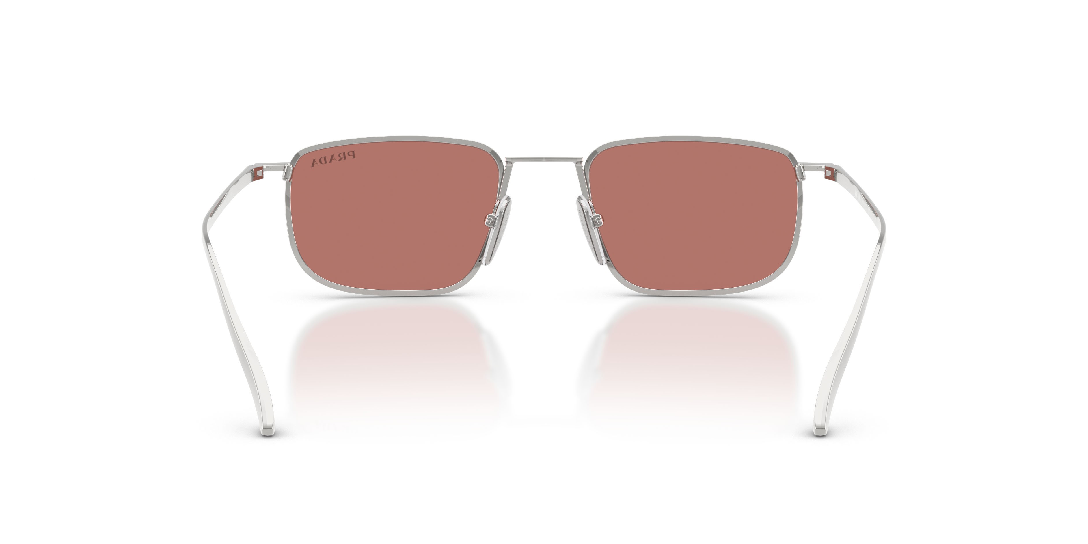 Occhiali da sole Prada PR D52S (1BC80W) colore argento forma quadrato lenti bordeaux