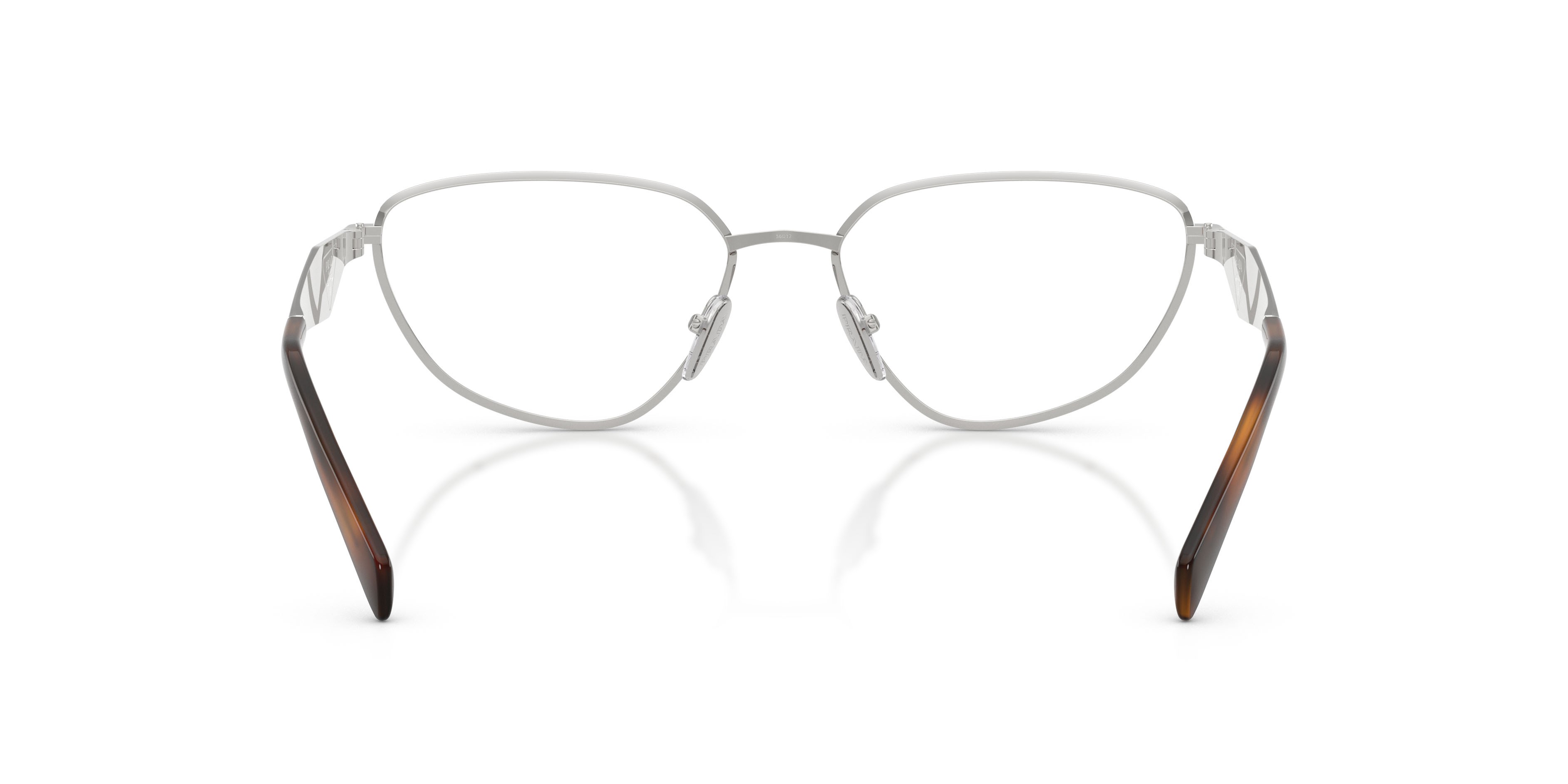 Eyeglasses Prada PR D52V (1BC1O1) color argento shape irregular lenses lente demo