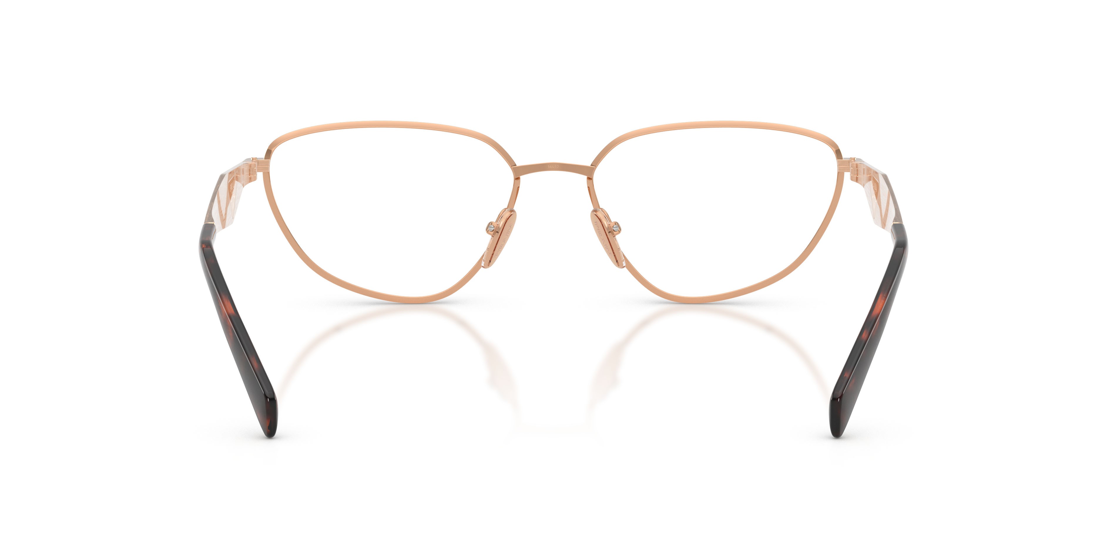 Eyeglasses Prada PR D52V (22L1O1) color oro rose shape irregular lenses lente demo