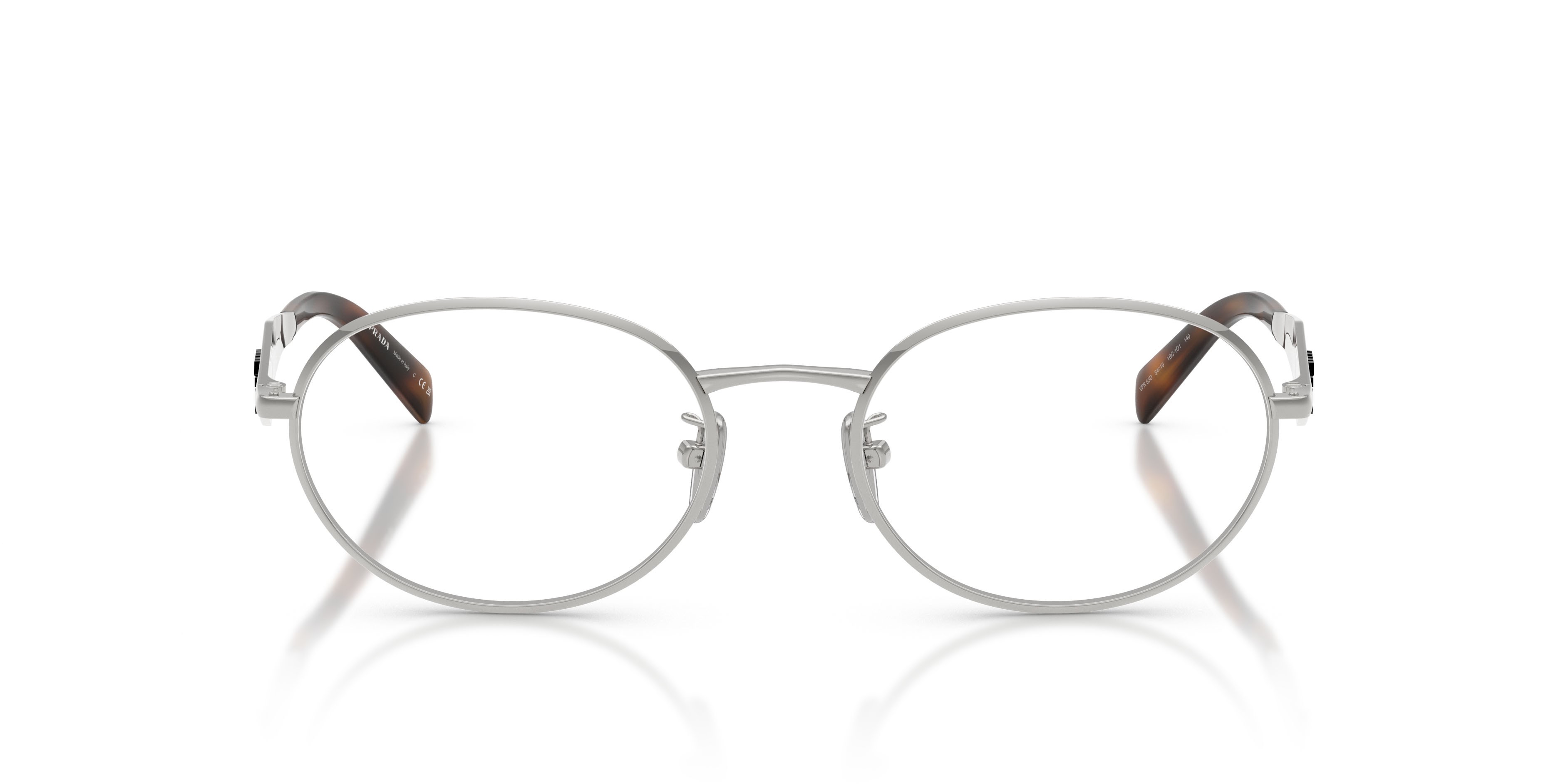 Eyeglasses Prada PR D53VD (1BC1O1) color argento shape oval lenses lente demo