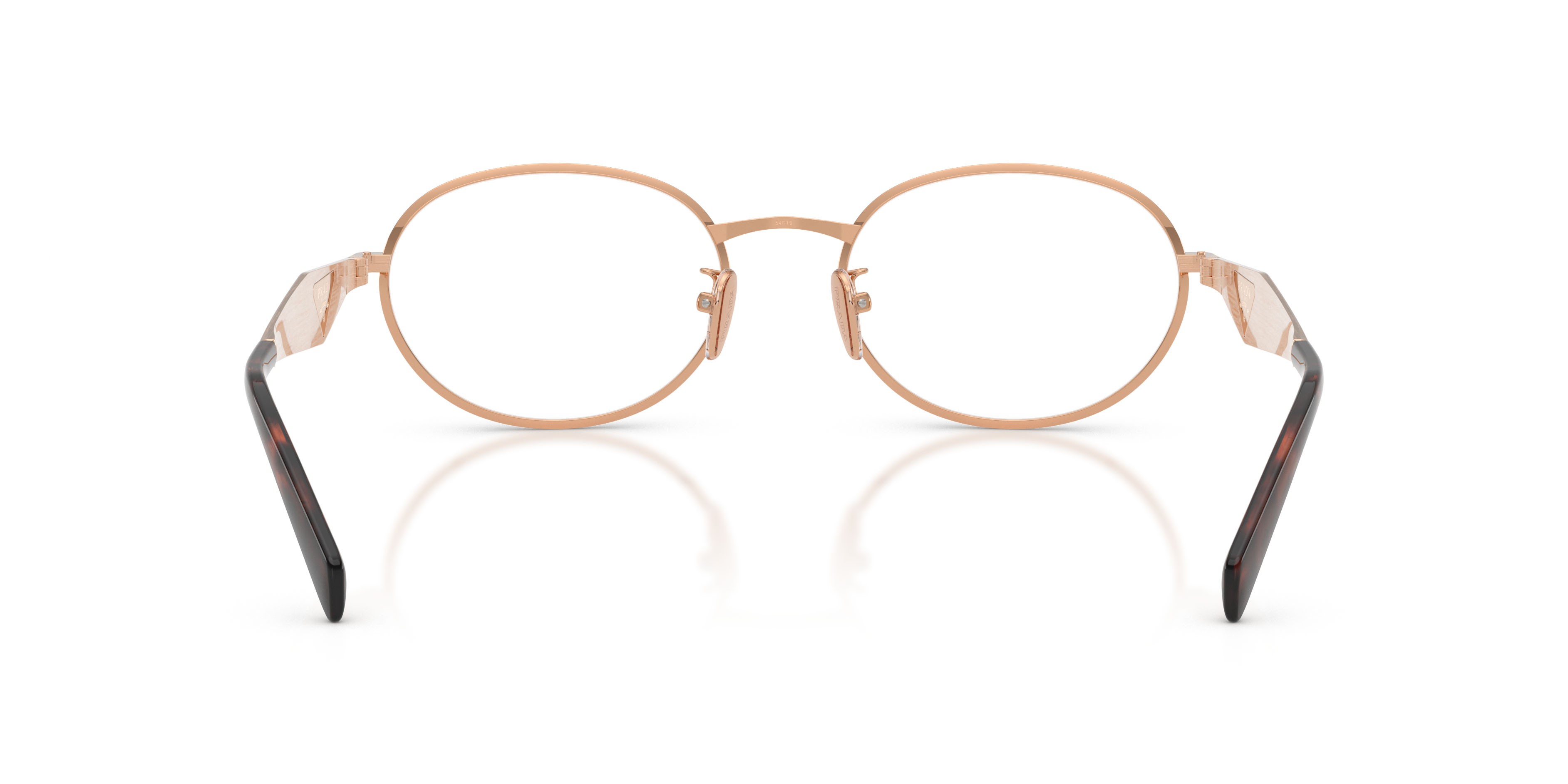Eyeglasses Prada PR D53VD (22L1O1) color oro rose shape oval lenses lente demo