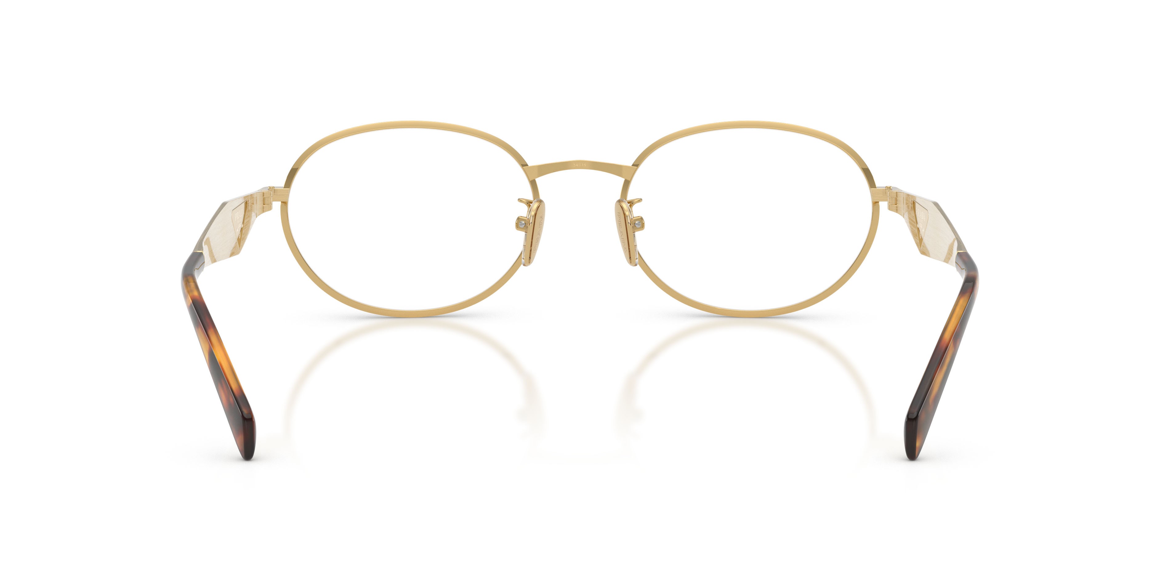 Eyeglasses Prada PR D53VD (24J1O1) color oro shape oval lenses lente demo