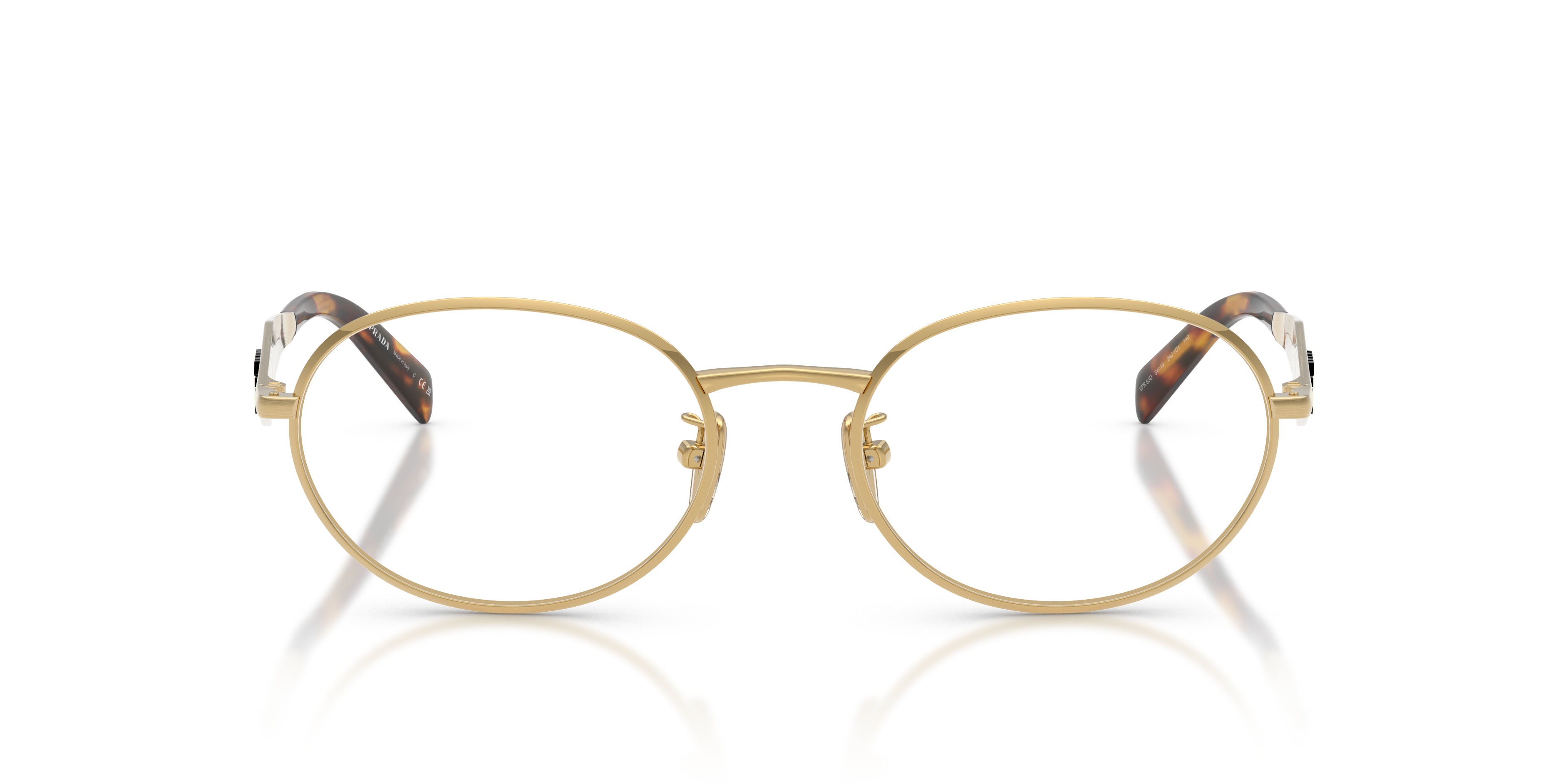 Eyeglasses Prada PR D53VD (24J1O1) color oro shape oval lenses lente demo