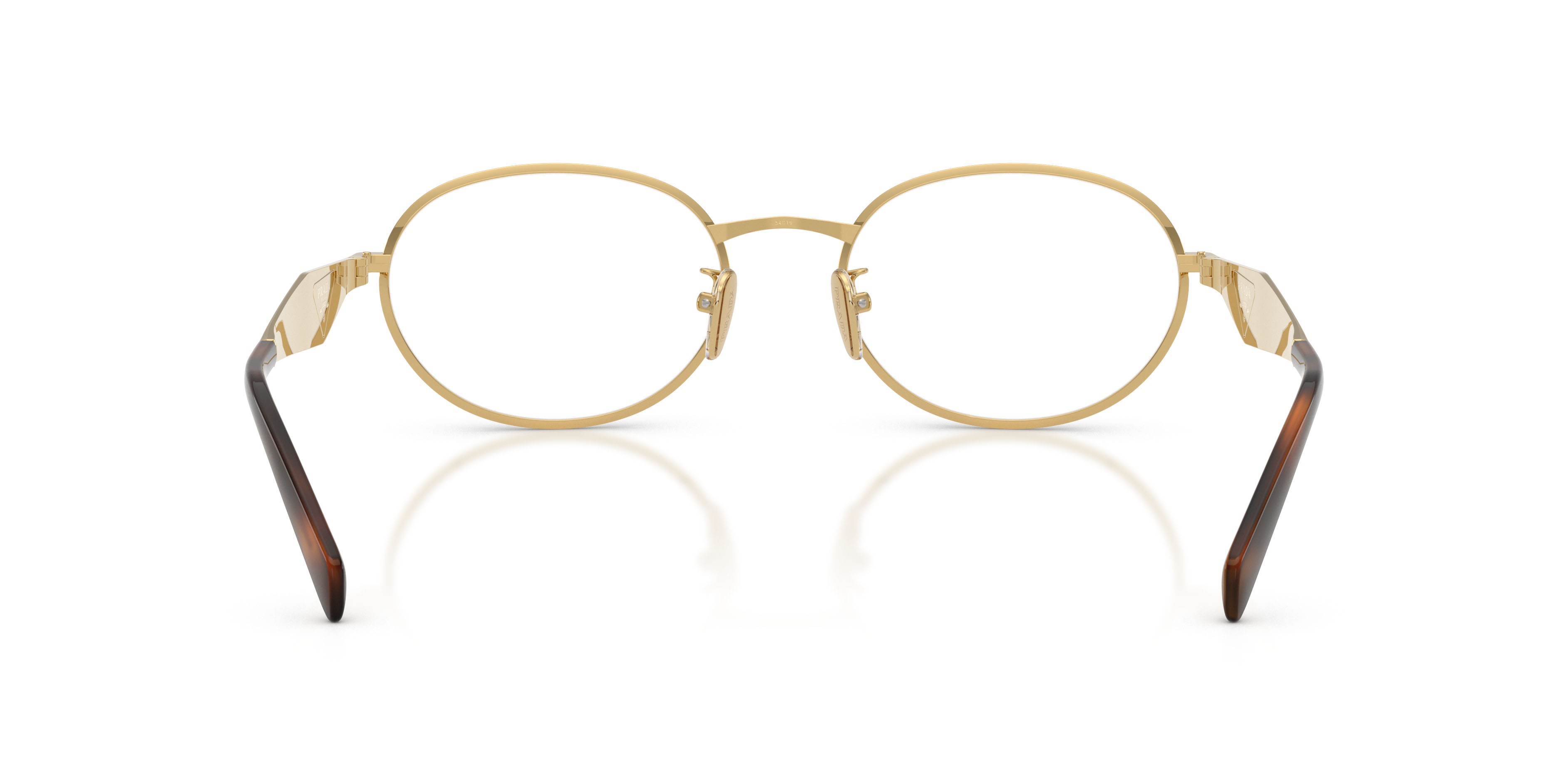 Eyeglasses Prada PR D53VD (5AK1O1) color oro shape oval lenses lente demo