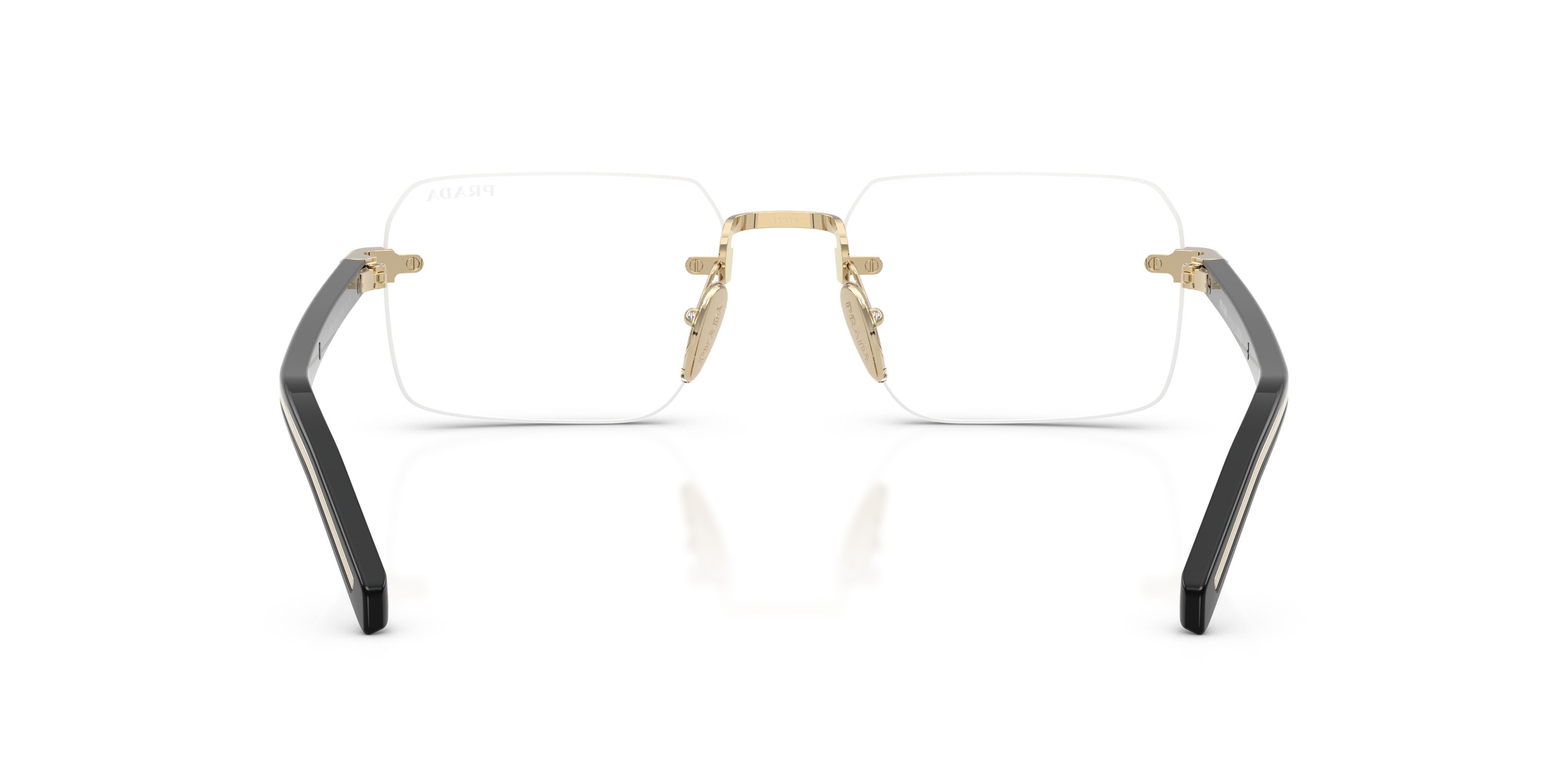Occhiali da sole Prada PR D55S (ZVN10W) colore oro pallido forma rettangolare lenti filtro per luce blu-viola