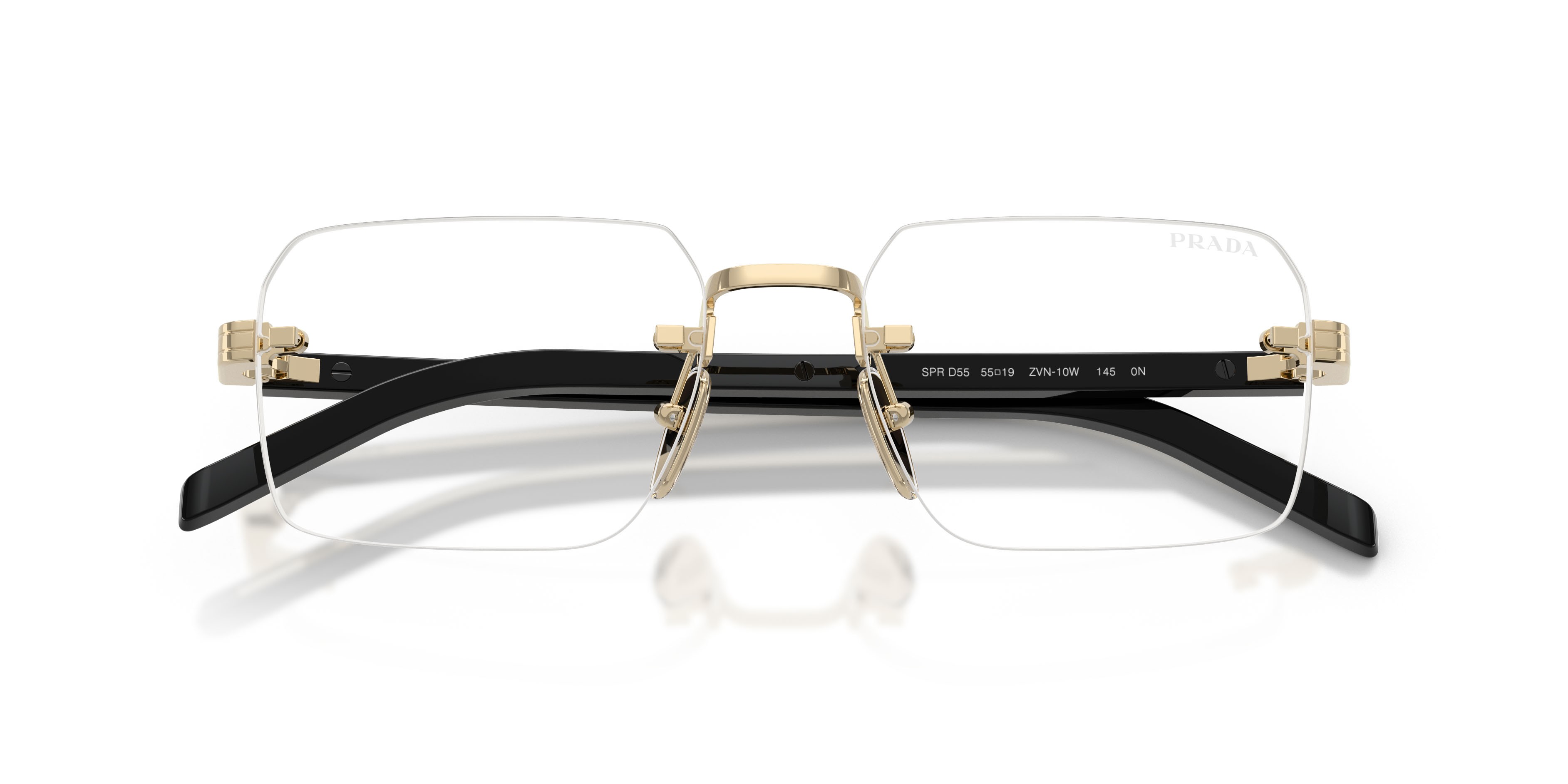 Occhiali da sole Prada PR D55S (ZVN10W) colore oro pallido forma rettangolare lenti filtro per luce blu-viola