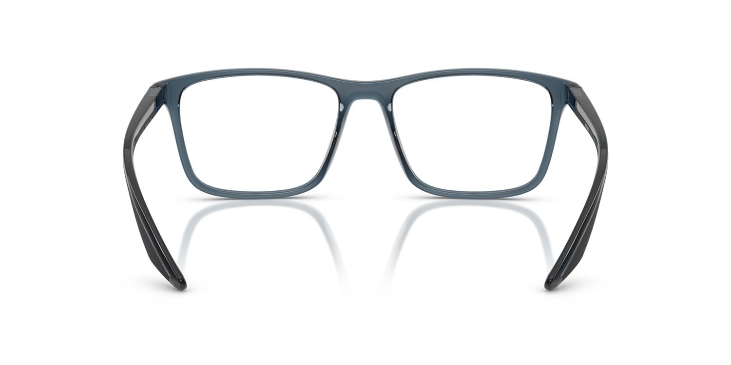 Occhiali da vista Prada Linea Rossa PS 01QV (CZH1O1) colore azzurro trasparente forma quadrato lenti lente demo