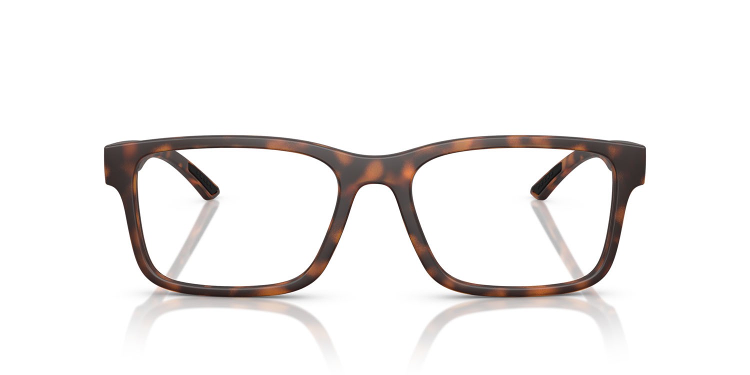 Occhiali da vista Prada Linea Rossa PS 01RV (17X1O1) colore tartarugato scuro gommato forma rettangolare lenti lente demo