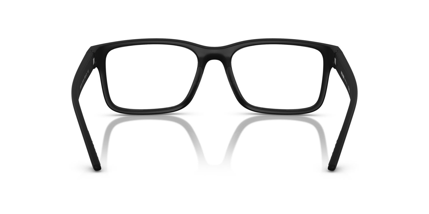 Occhiali da vista Prada Linea Rossa PS 01RV (DG01O1) colore nero effetto gommato forma rettangolare lenti lente demo