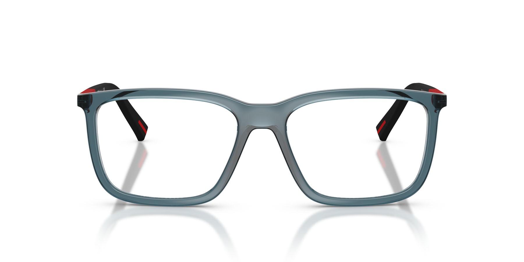 Occhiali da vista Prada Linea Rossa PS 01SV (CZH1O1) colore blu trasparente forma quadrato lenti lente demo