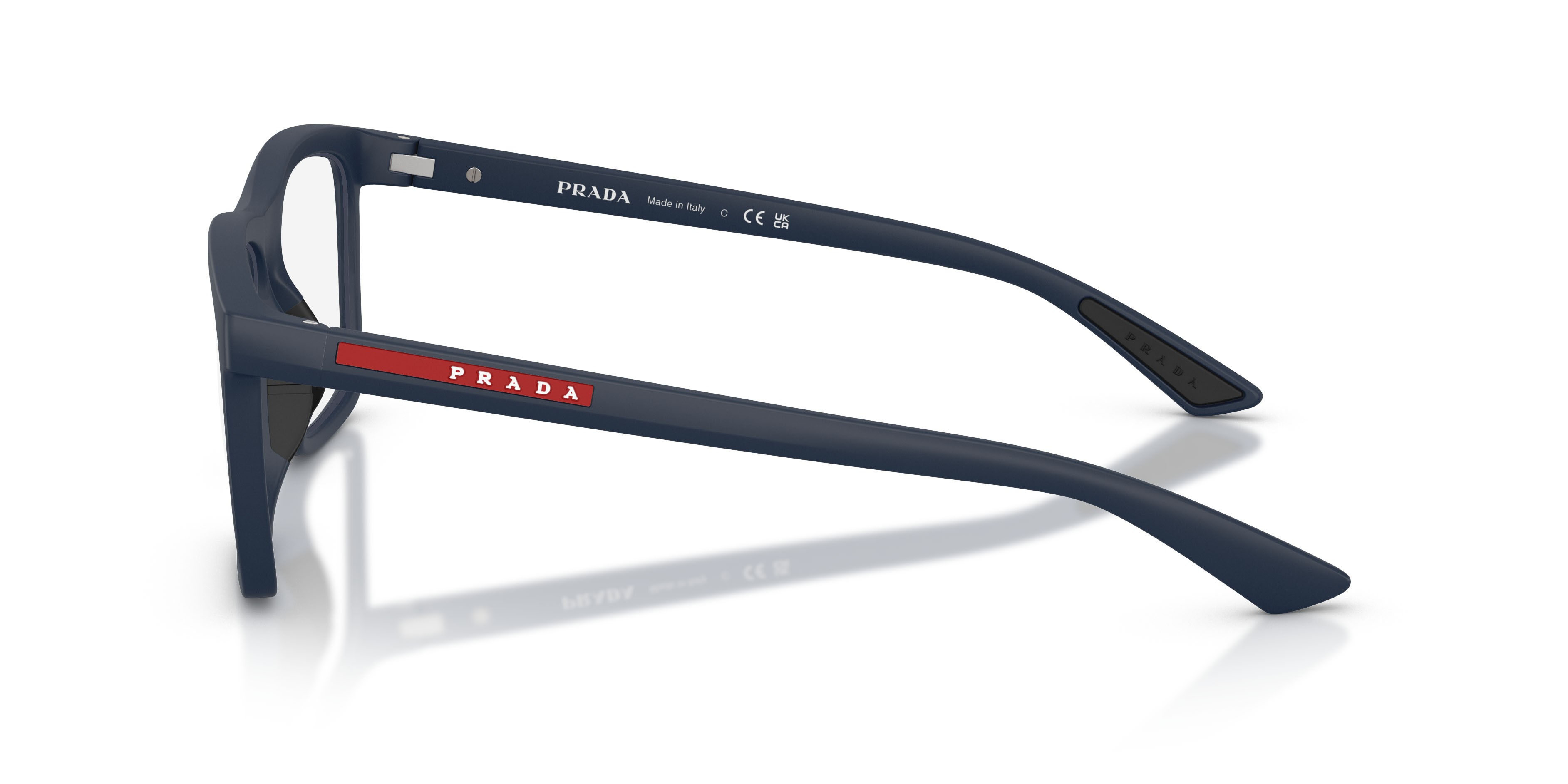 Occhiali da vista Prada Linea Rossa PS 01TV (MAG1O1) colore blu opaco forma quadrato lenti lente demo