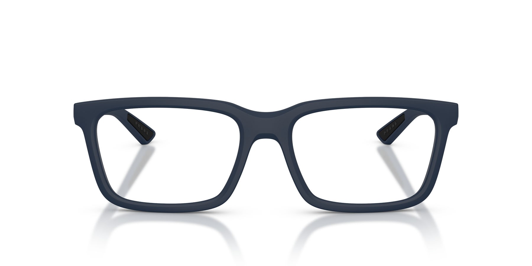 Occhiali da vista Prada Linea Rossa PS 02SV (MAG1O1) colore blu opaco forma rettangolare lenti lente demo