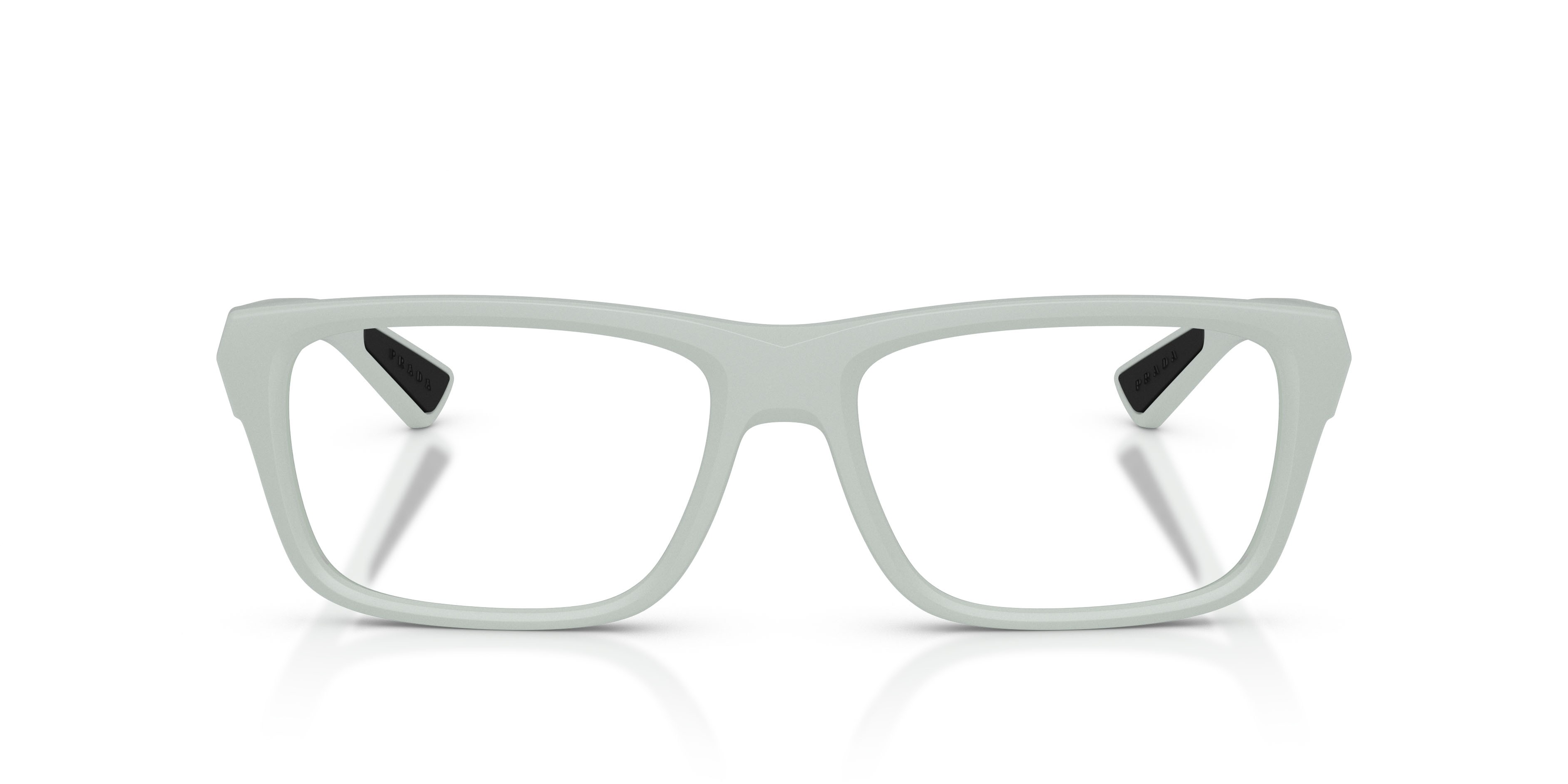 Occhiali da vista Prada Linea Rossa PS 02TV (25H1O1) colore grigio trasparente forma quadrato lenti lente demo