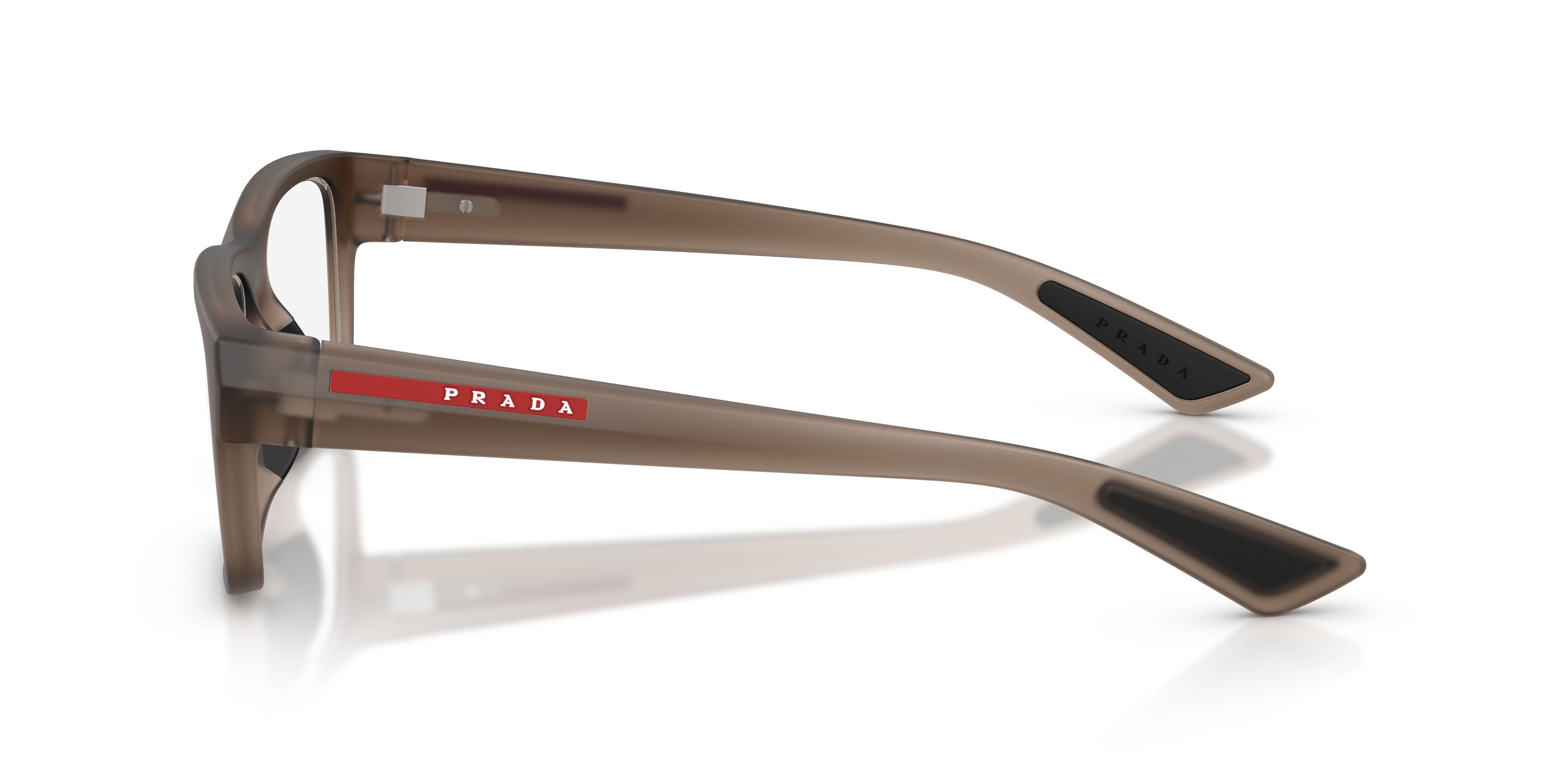 Occhiali da vista Prada Linea Rossa PS 02TV (29F1O1) colore frosted brown forma quadrato lenti lente demo