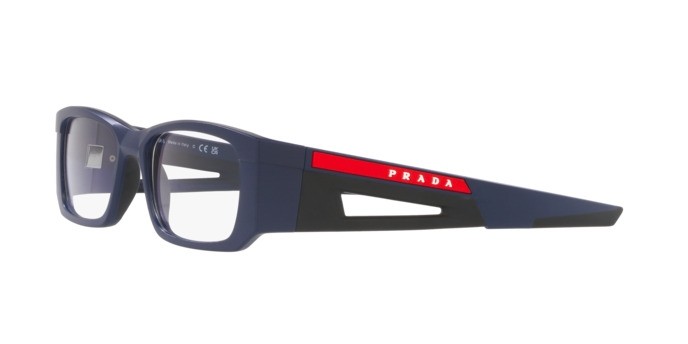 Brillen Prada Linea Rossa PS 03PV (MAG1O1) farbe blu opaco form quadratisch gläser lente demo