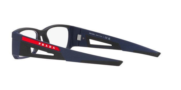 Brillen Prada Linea Rossa PS 03PV (MAG1O1) farbe blu opaco form quadratisch gläser lente demo