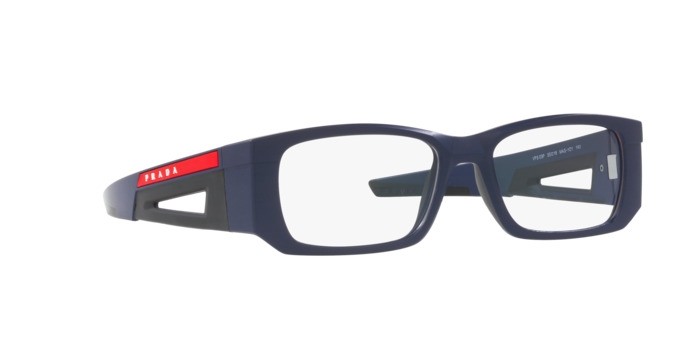 Brillen Prada Linea Rossa PS 03PV (MAG1O1) farbe blu opaco form quadratisch gläser lente demo