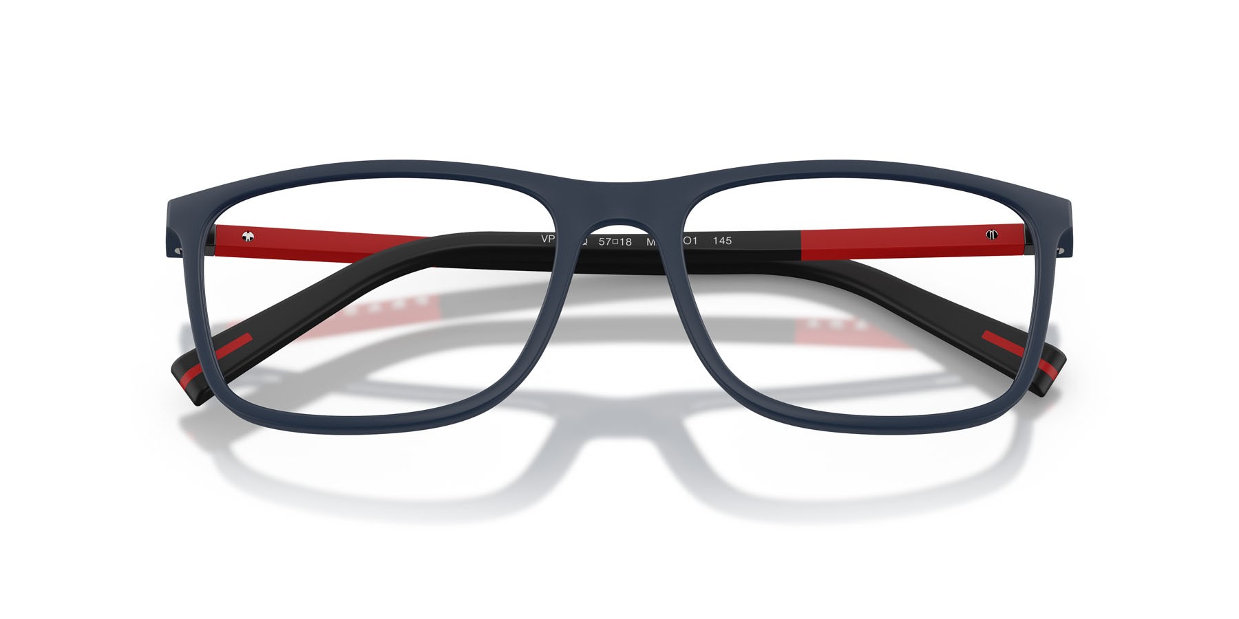 Occhiali da vista Prada Linea Rossa PS 03QV (MAG1O1) colore blu opaco forma rettangolare lenti lente demo