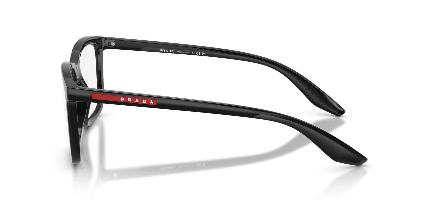 Occhiali da vista Prada Linea Rossa PS 03SV (1AB1O1) colore nero forma rettangolare lenti lente demo