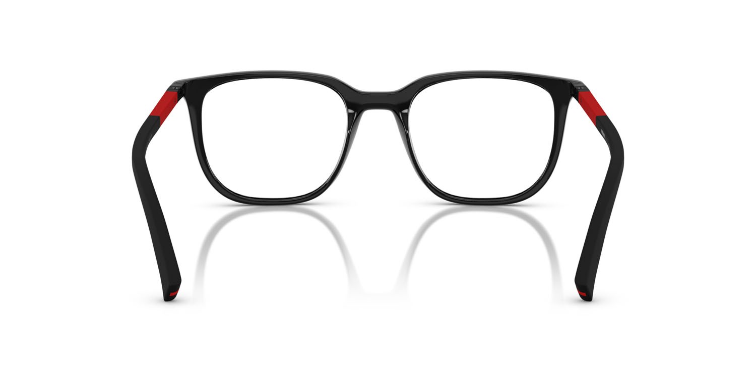 Occhiali da vista Prada Linea Rossa PS 04RV (1AB1O1) colore nero forma quadrato lenti lente demo