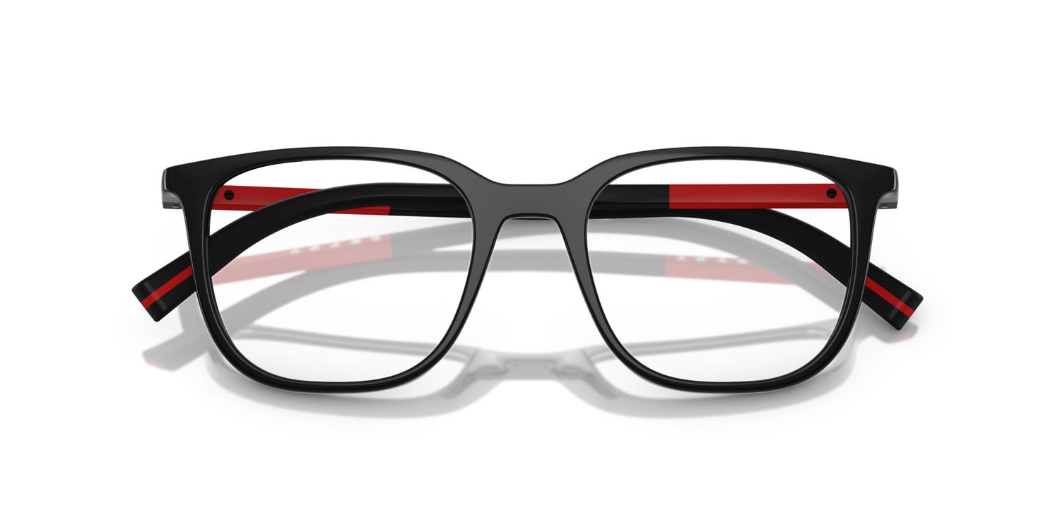 Occhiali da vista Prada Linea Rossa PS 04RV (1AB1O1) colore nero forma quadrato lenti lente demo