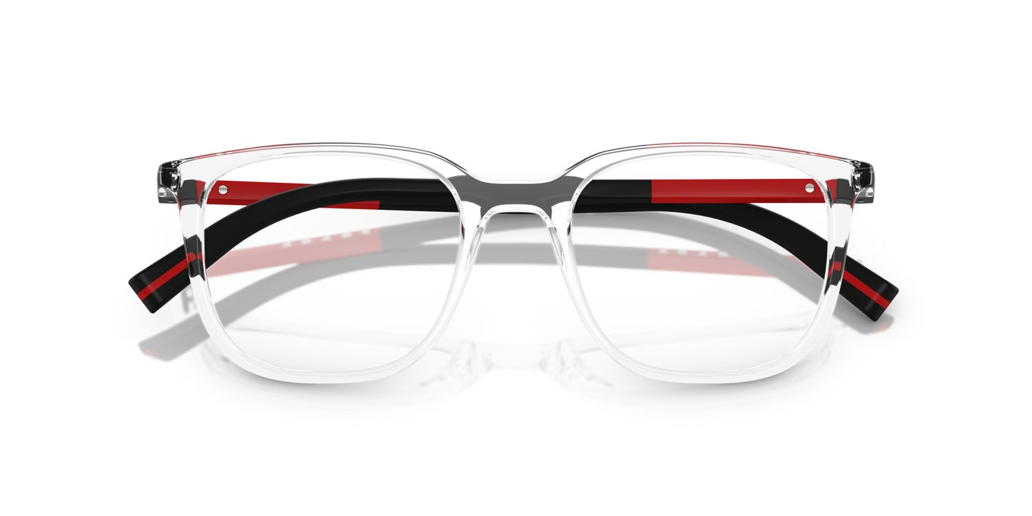 Occhiali da vista Prada Linea Rossa PS 04RV (2AZ1O1) colore trasparente forma quadrato lenti lente demo