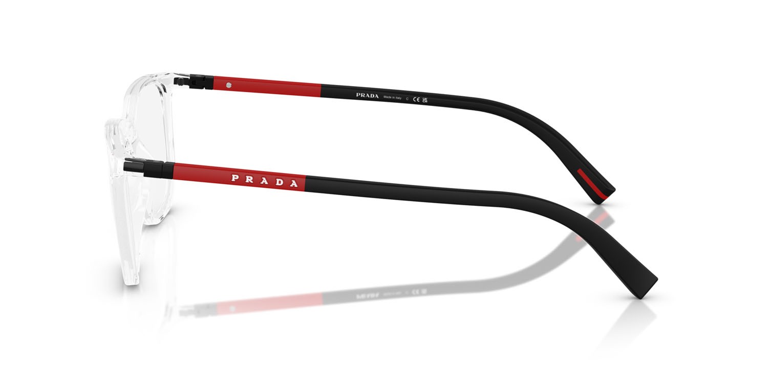 Occhiali da vista Prada Linea Rossa PS 04RV (2AZ1O1) colore trasparente forma quadrato lenti lente demo