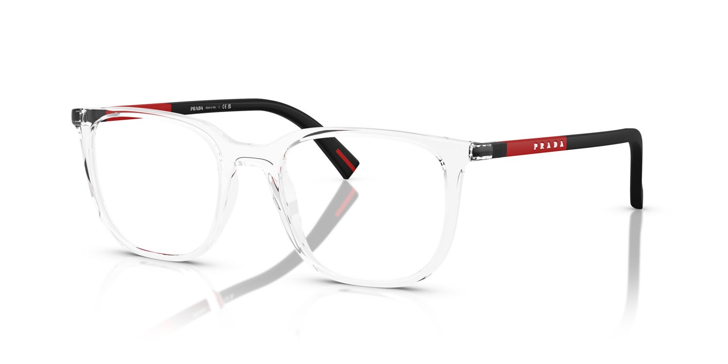 Occhiali da vista Prada Linea Rossa PS 04RV (2AZ1O1) colore trasparente forma quadrato lenti lente demo
